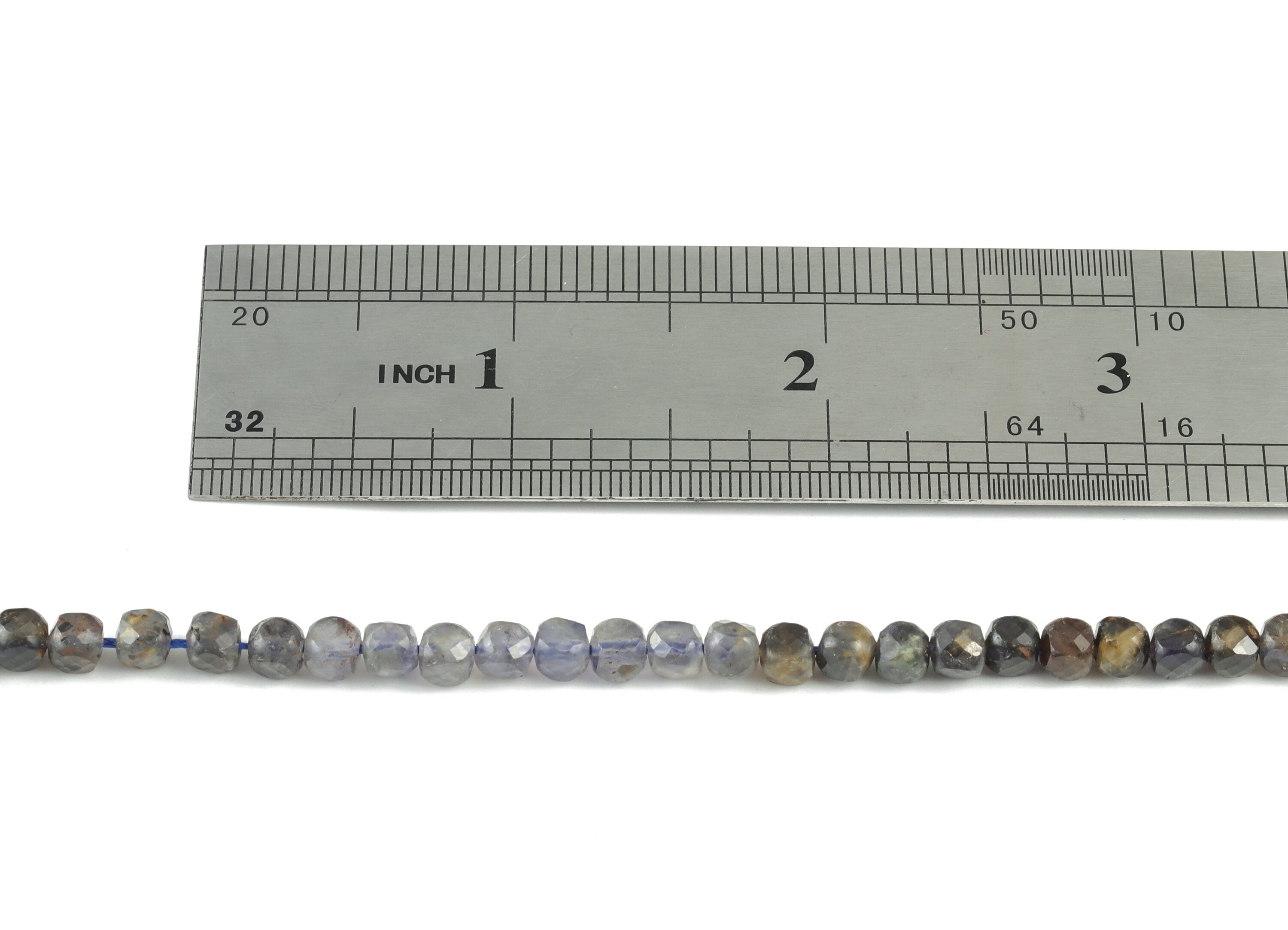 Lolite Stone Cube Beads 4mm - 15.5 inch - Faceted Cube Gemstone Beads - Natural Stone Beads - 4x4mm - NS1121 - DOMEDBAZAAR