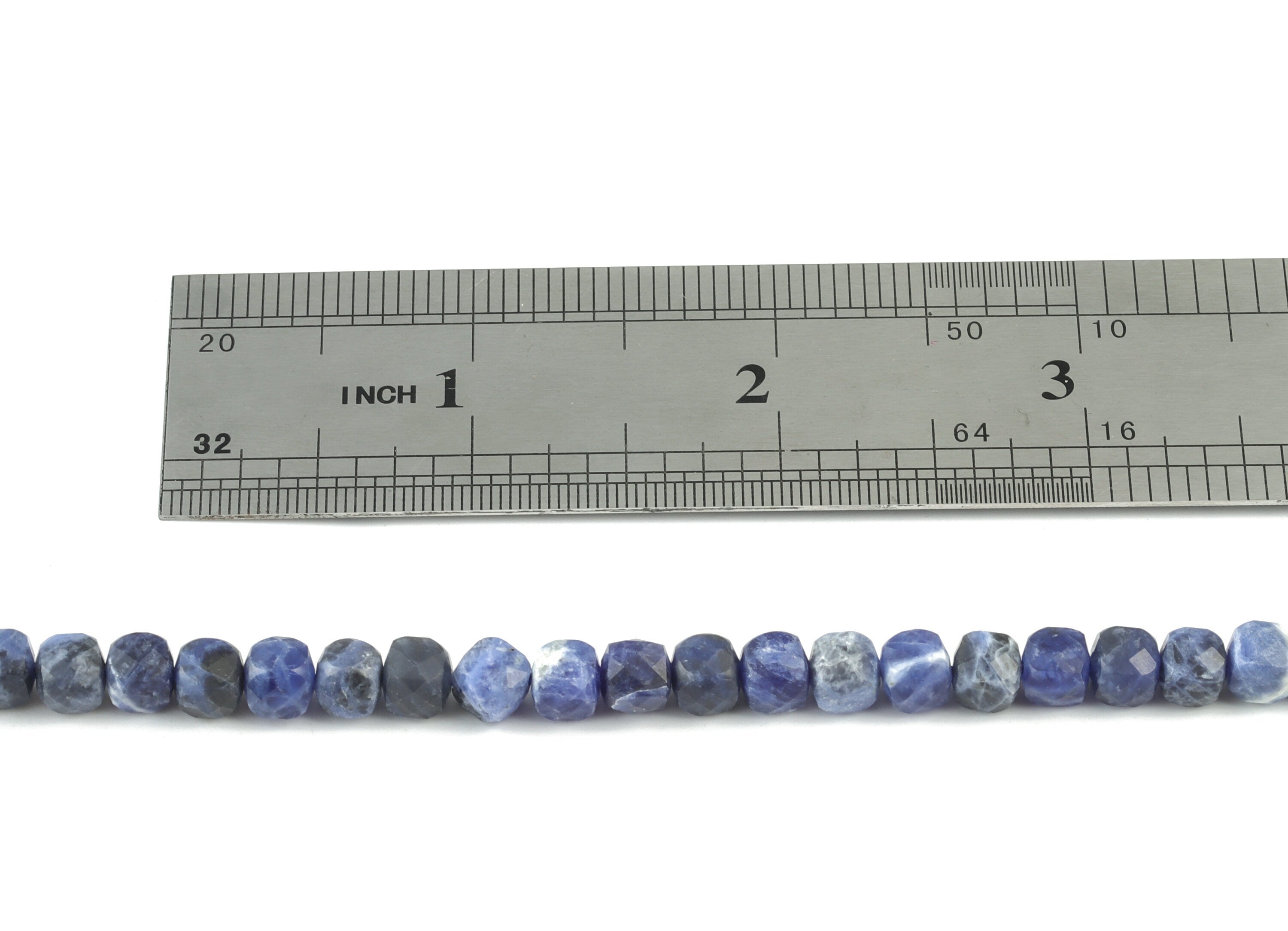 Sodalite Cube Beads 5mm - 15.5 inch - Faceted Cube Gemstone Beads - Natural Stone Beads - 5x5mm - NS1124 - DOMEDBAZAAR
