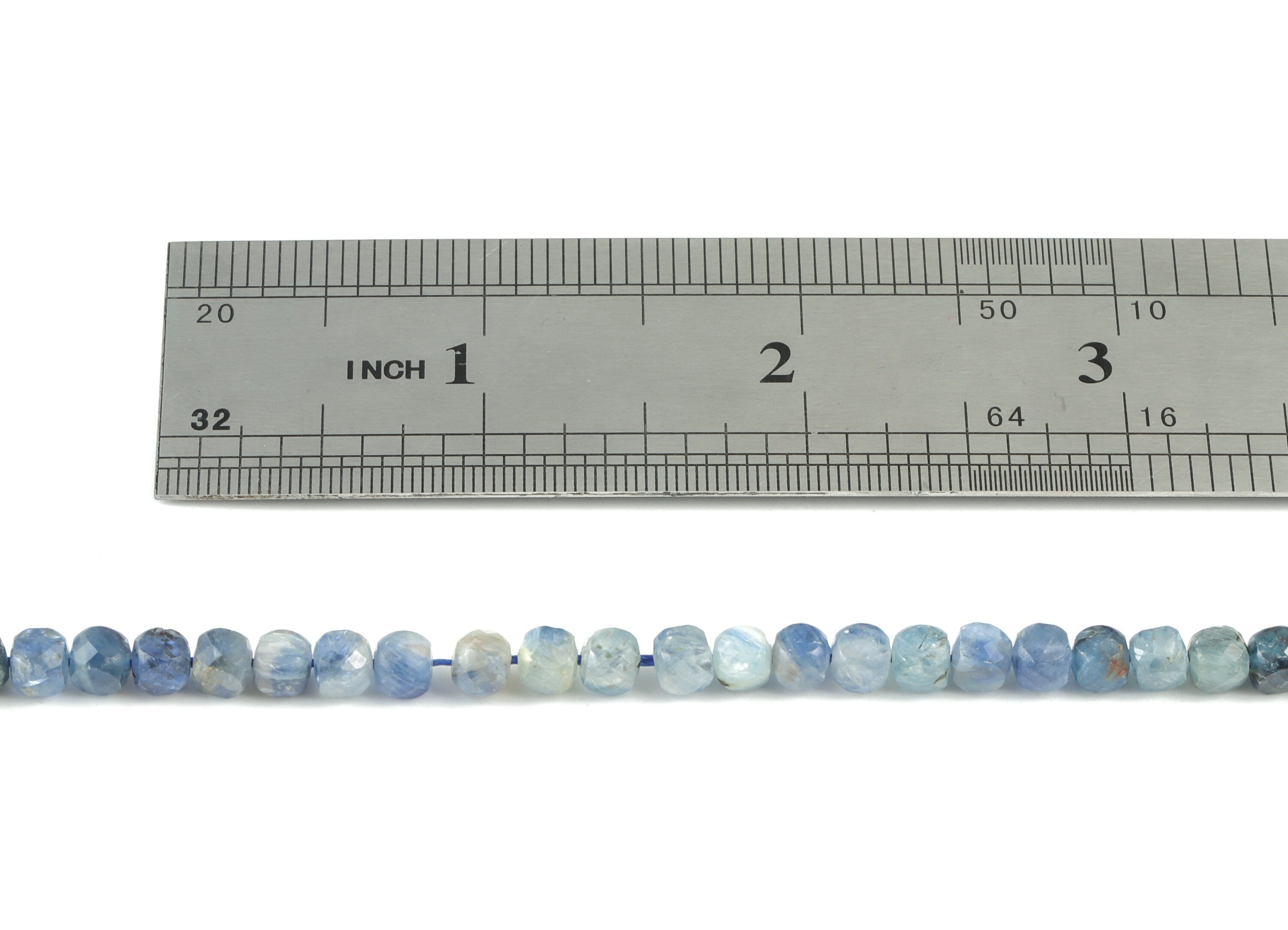 Kyanite Cube Beads 4mm - 15.5 inch - Faceted Cube Gemstone Beads - Natural Stone Beads - 4x4mm - NS1125 - DOMEDBAZAAR
