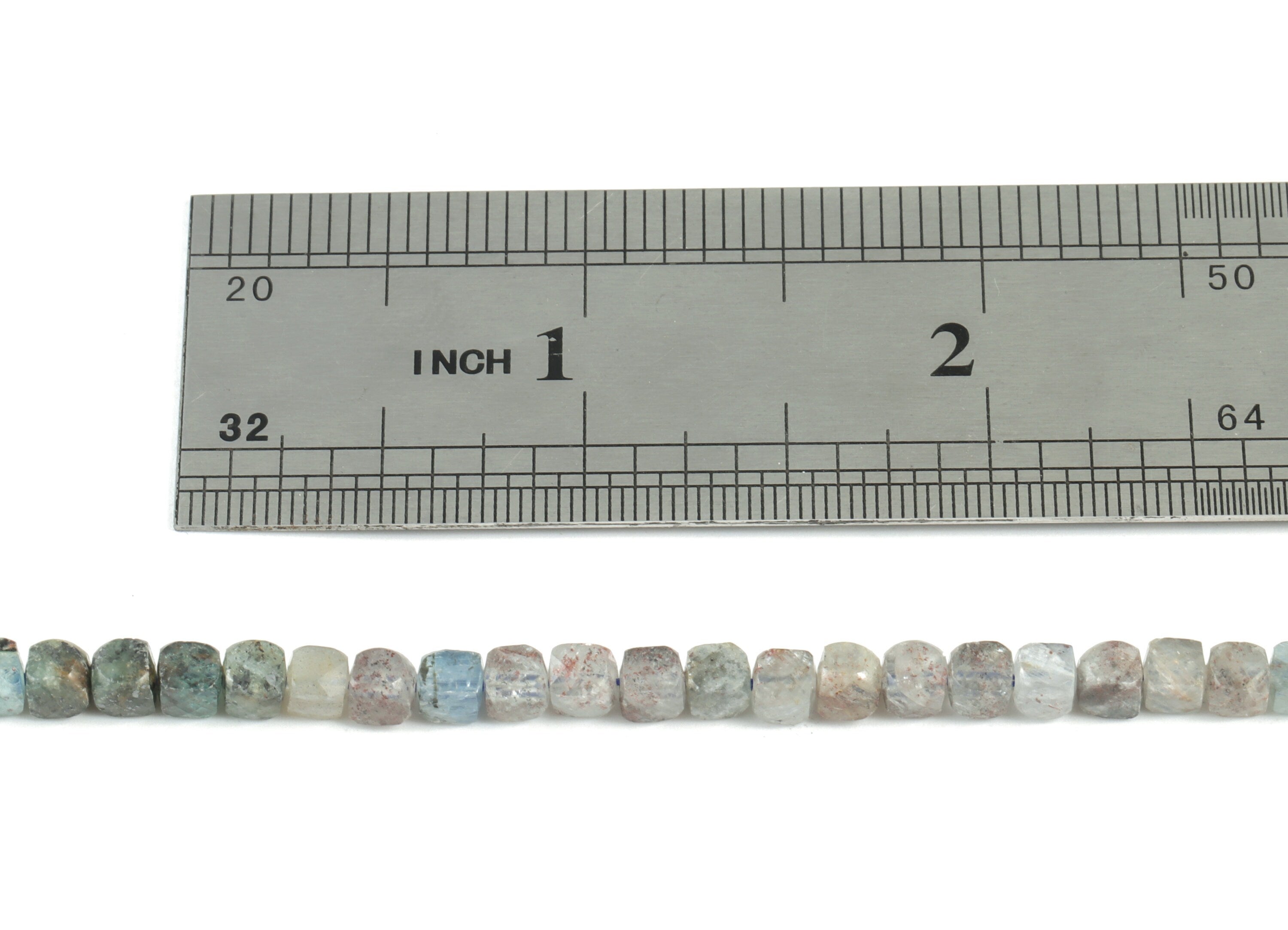 Kyanite Cube Beads 4mm - 15.5 inch - Faceted Cube Gemstone Beads - Natural Stone Beads - 4x4mm - NS1138 - DOMEDBAZAAR