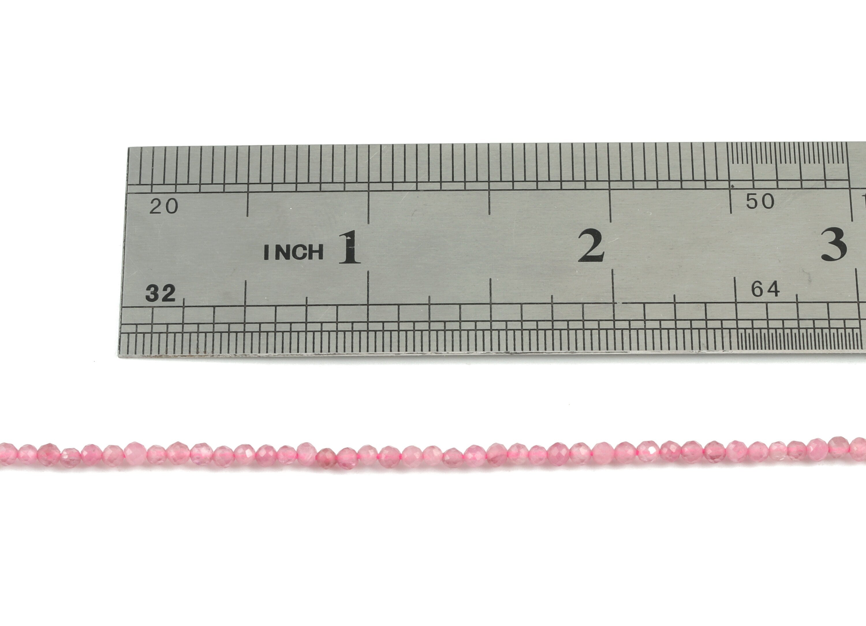 Pink Tourmaline Round Beads 2mm - 15.5 inch - Faceted Round Gemstone Beads - Natural Stone Beads - 2x2mm - NS1148 - DOMEDBAZAAR
