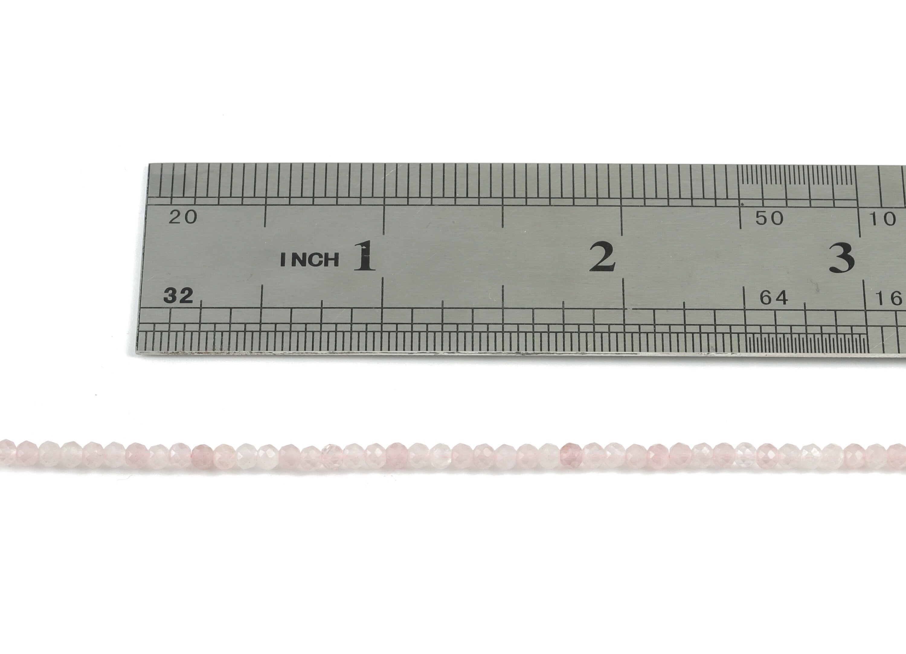 Rose Quartz Round Beads 3mm - 15.5 inch - Faceted Round Gemstone Beads - Natural Stone Beads - 3x3mm - NS1150 - DOMEDBAZAAR