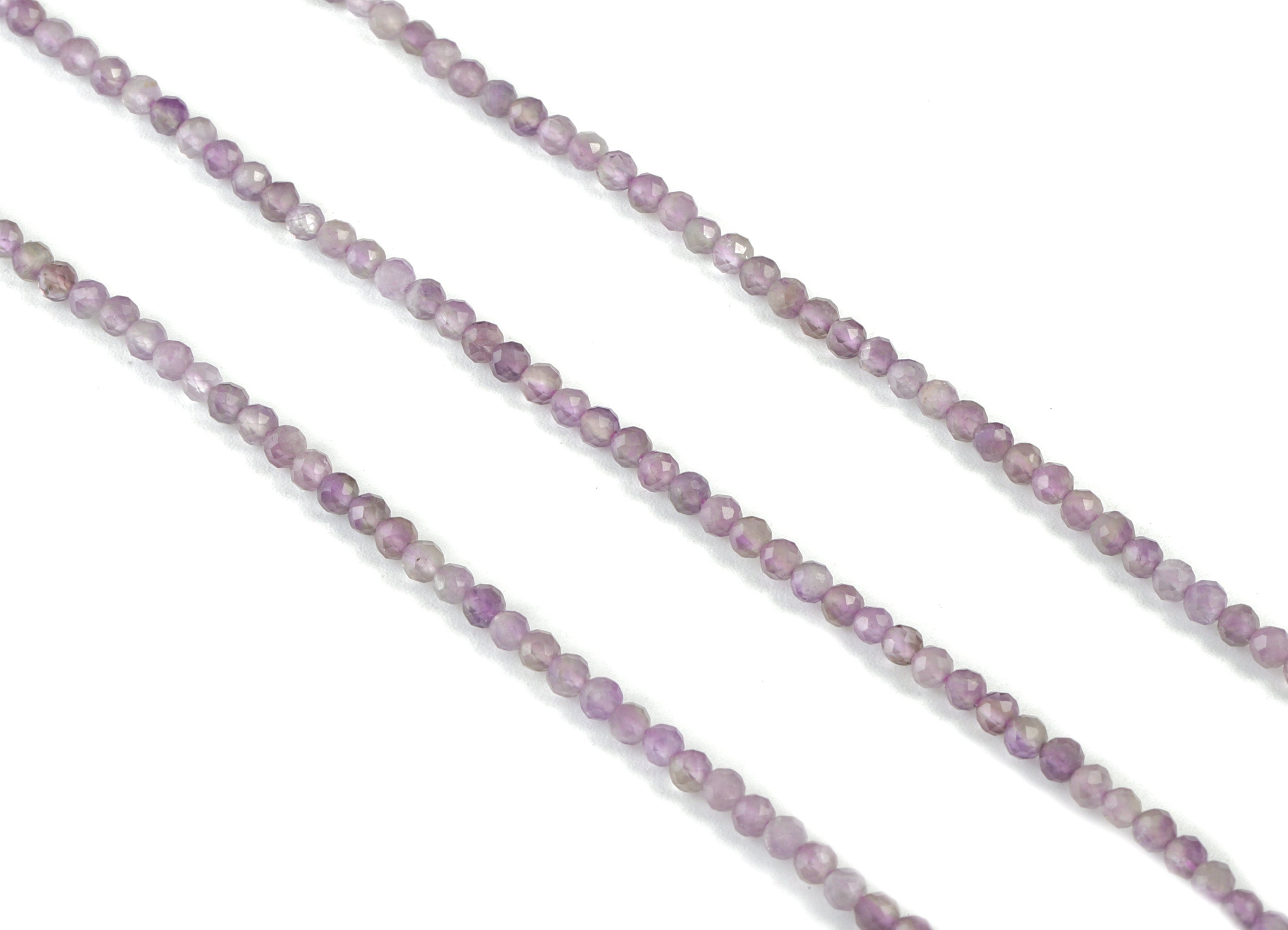 Amethyst Round Beads 2mm - 15.5 inch - Faceted Round Gemstone Beads - Natural Stone Beads - 2x2mm - NS1151 - DOMEDBAZAAR