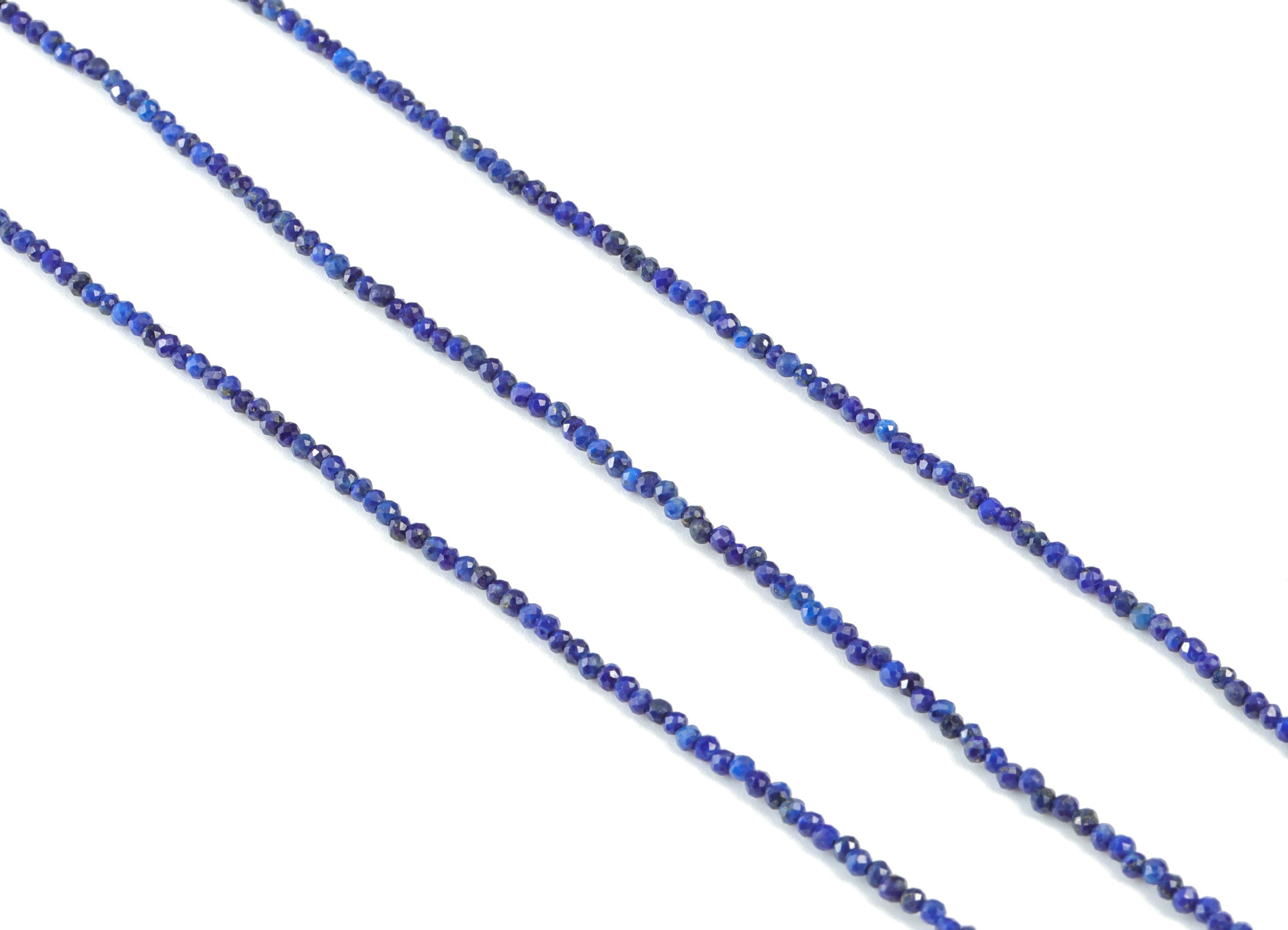 Lapis Lazuli Round Beads 2mm - 15.5 inch - Faceted Round Gemstone Beads - Natural Stone Beads - 2x2mm - NS1157 - DOMEDBAZAAR