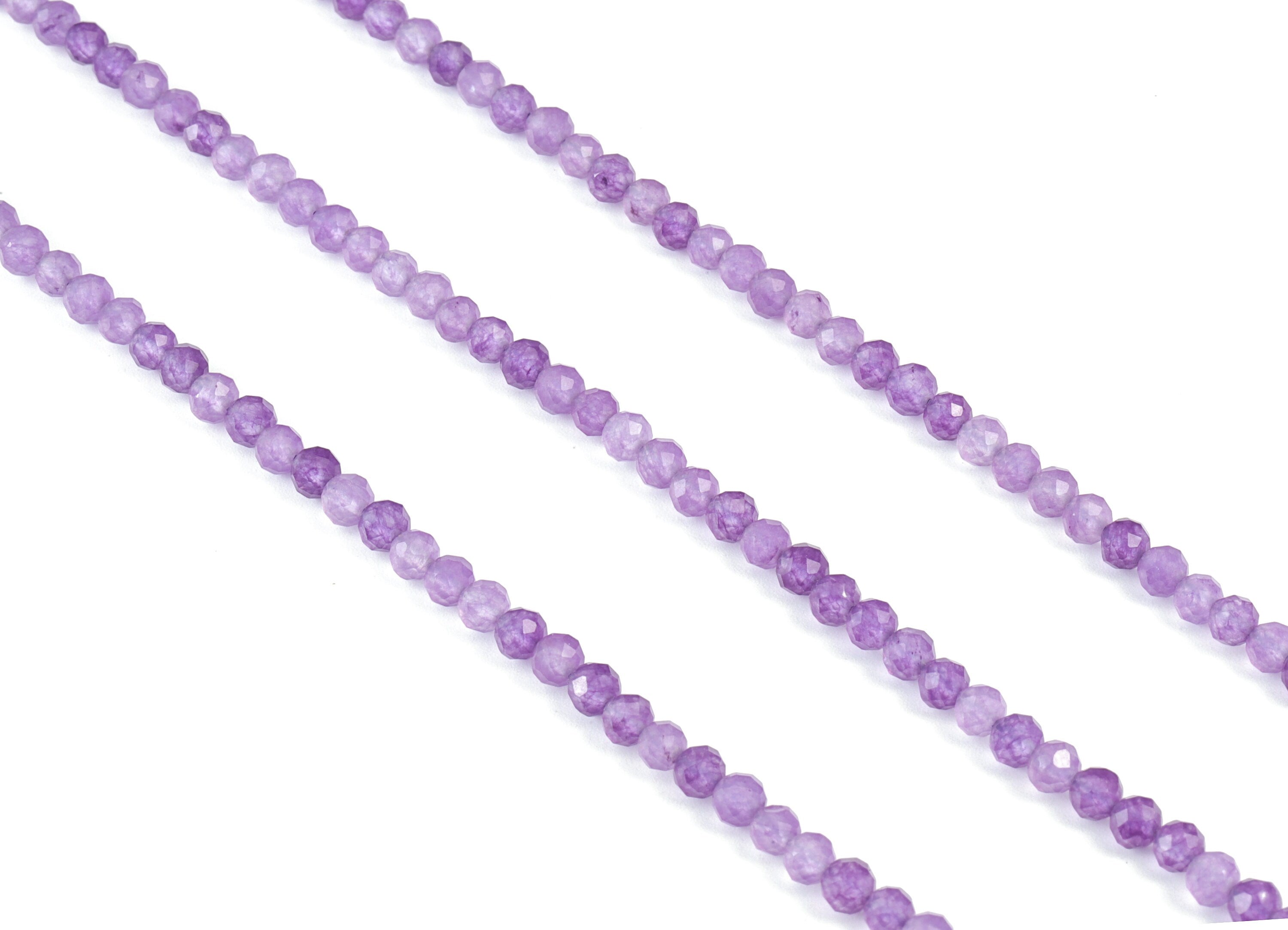 Amethyst Round Beads 4mm - 15.5 inch - Faceted Round Gemstone Beads - Natural Stone Beads - 4x4mm - NS1159 - DOMEDBAZAAR