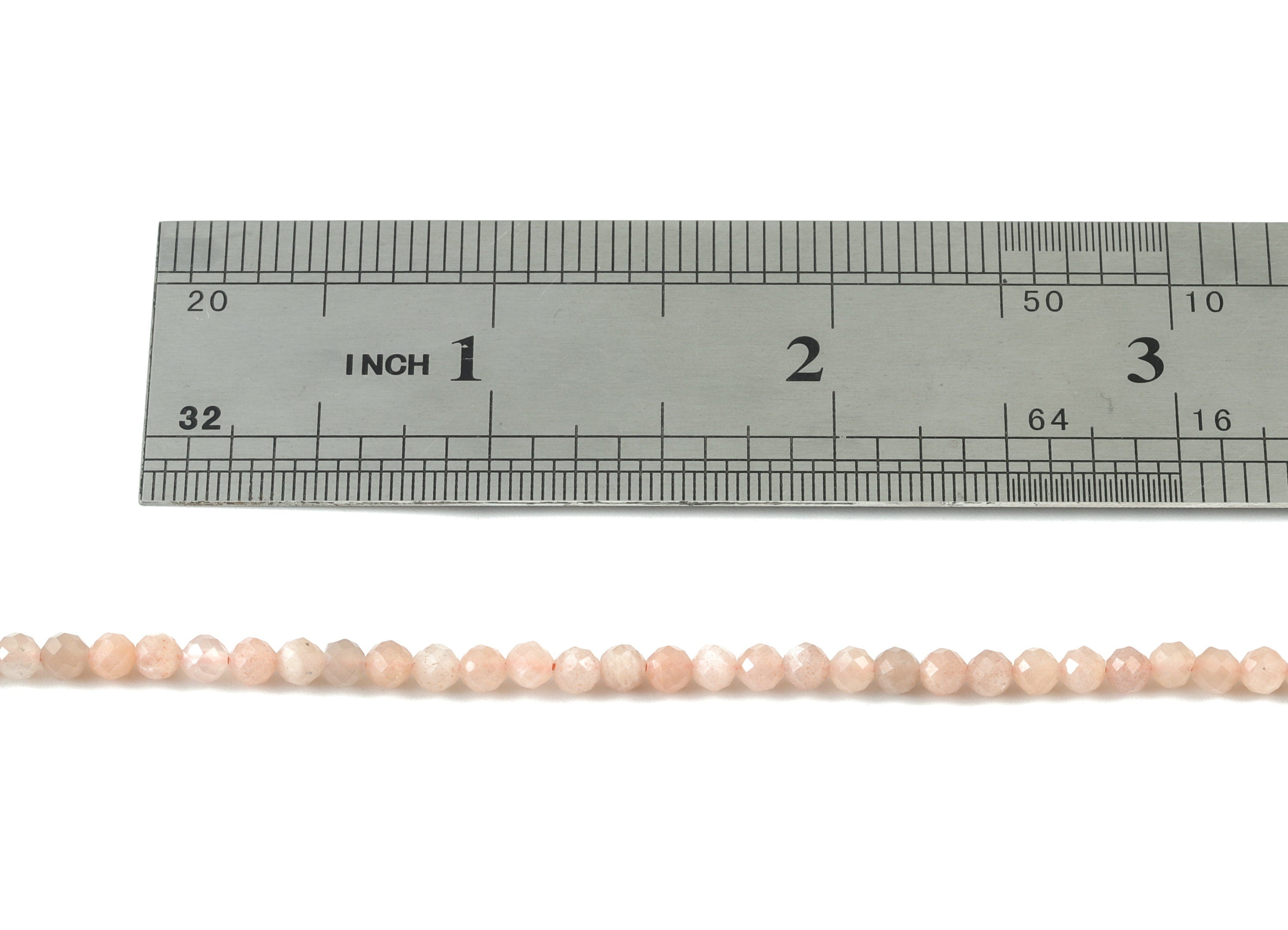 Orange Moon Stone Round Beads 3mm - 15.5 inch - Faceted Round Gemstone Beads - Natural Stone Beads - 3x3mm - NS1166 - DOMEDBAZAAR
