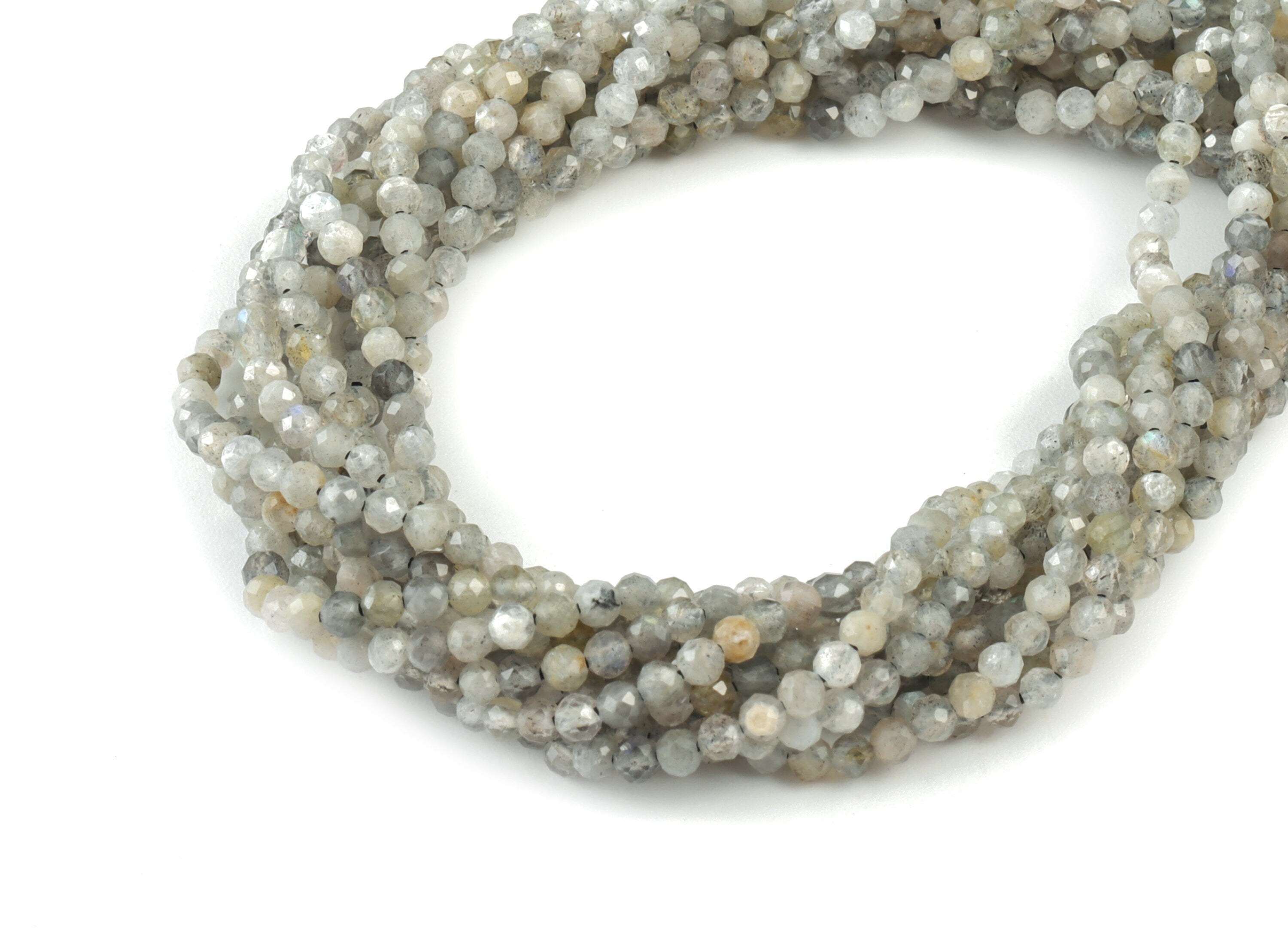 Flash stone Round Beads 2mm - 15.5 inch - Faceted Round Gemstone Beads - Natural Stone Beads - 2x2mm - NS1180 - DOMEDBAZAAR