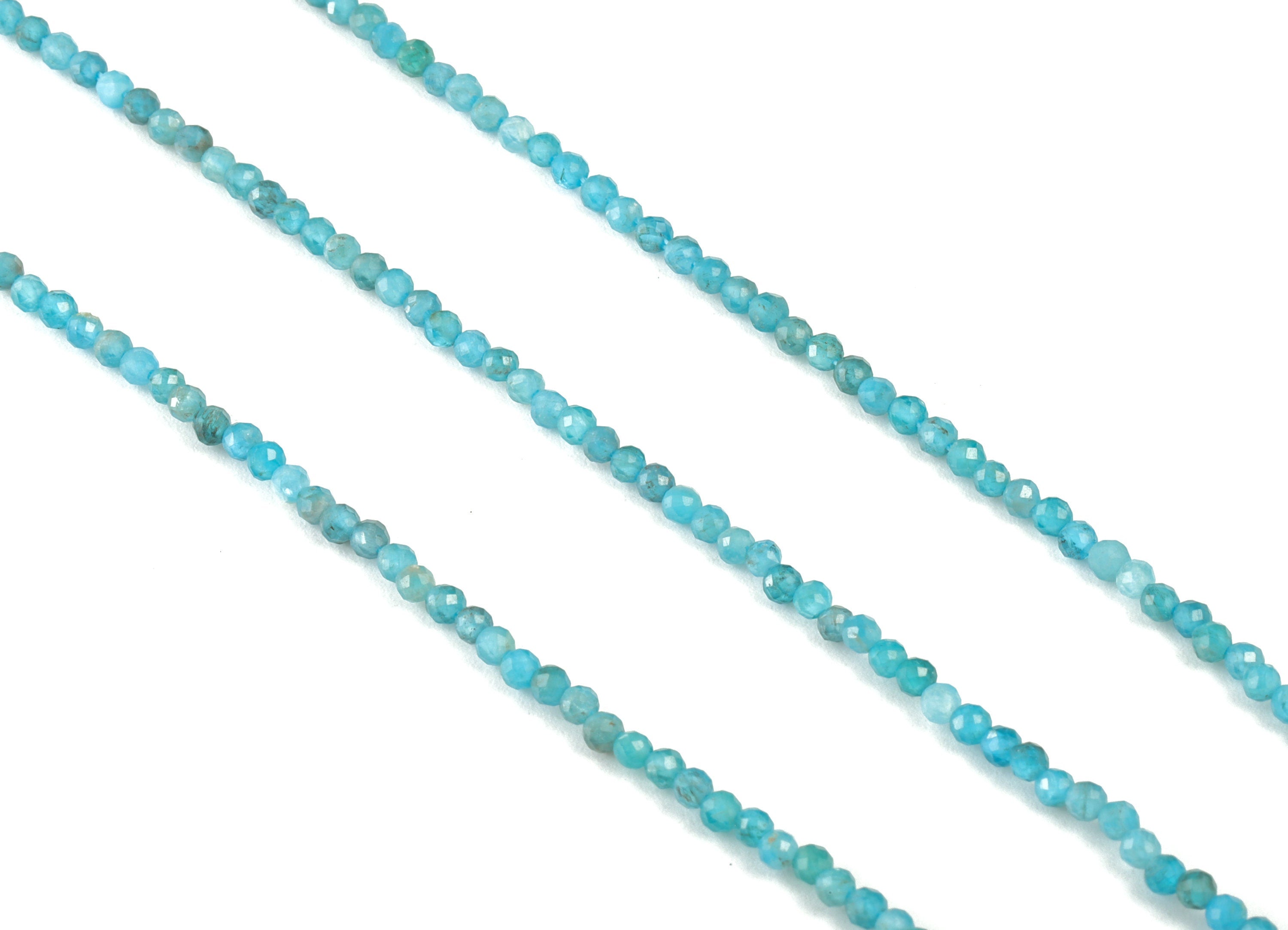 Apatite Natural Round Beads 2mm - 15.5 inch - Faceted Round Gemstone Beads - Natural Stone Beads - 2x2mm - NS1182 - DOMEDBAZAAR