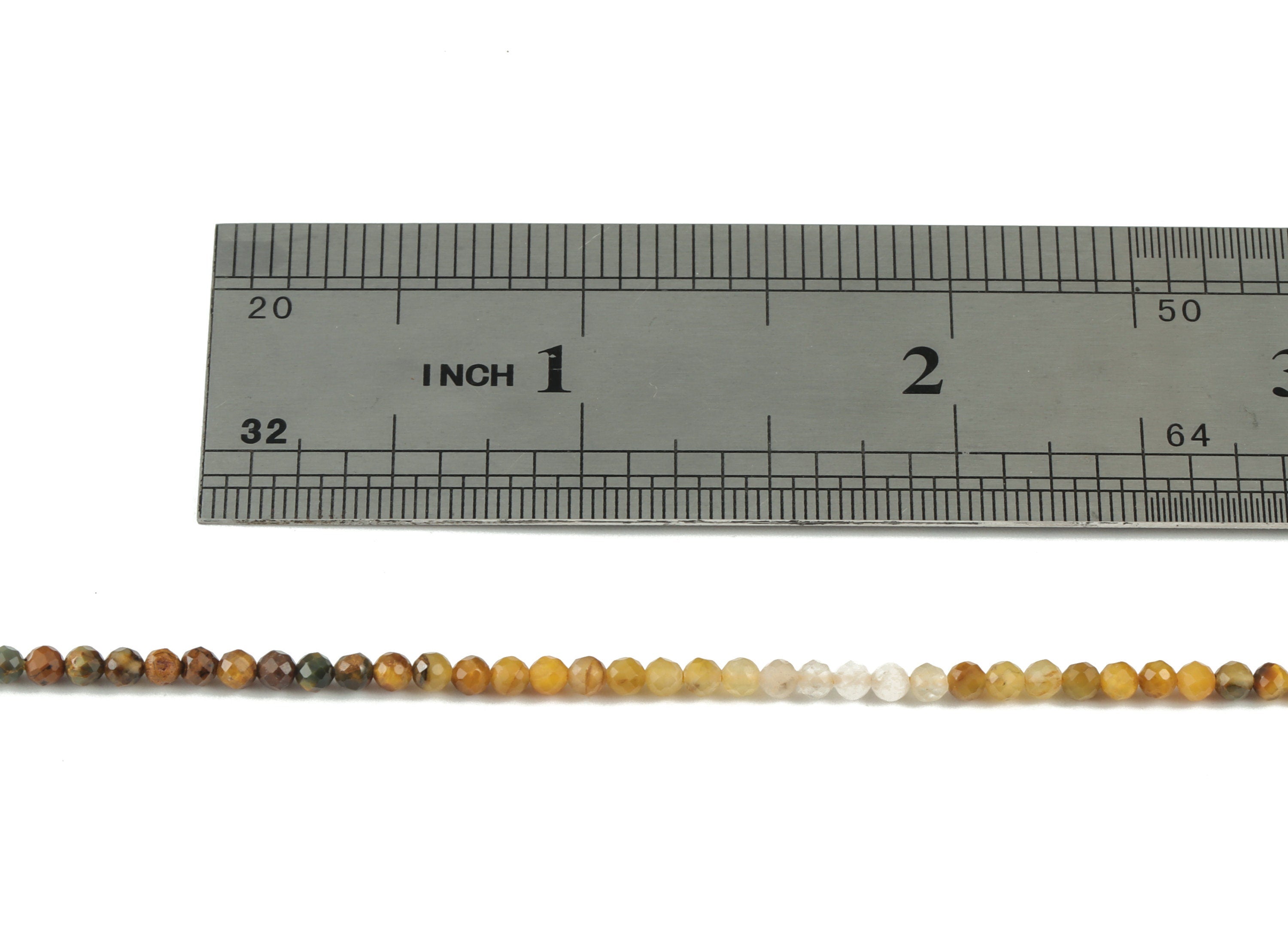 Peter Stone Round Beads 2mm - 15.5 inch - Faceted Round Gemstone Beads - Natural Stone Beads - 2x2mm - NS1189 - DOMEDBAZAAR