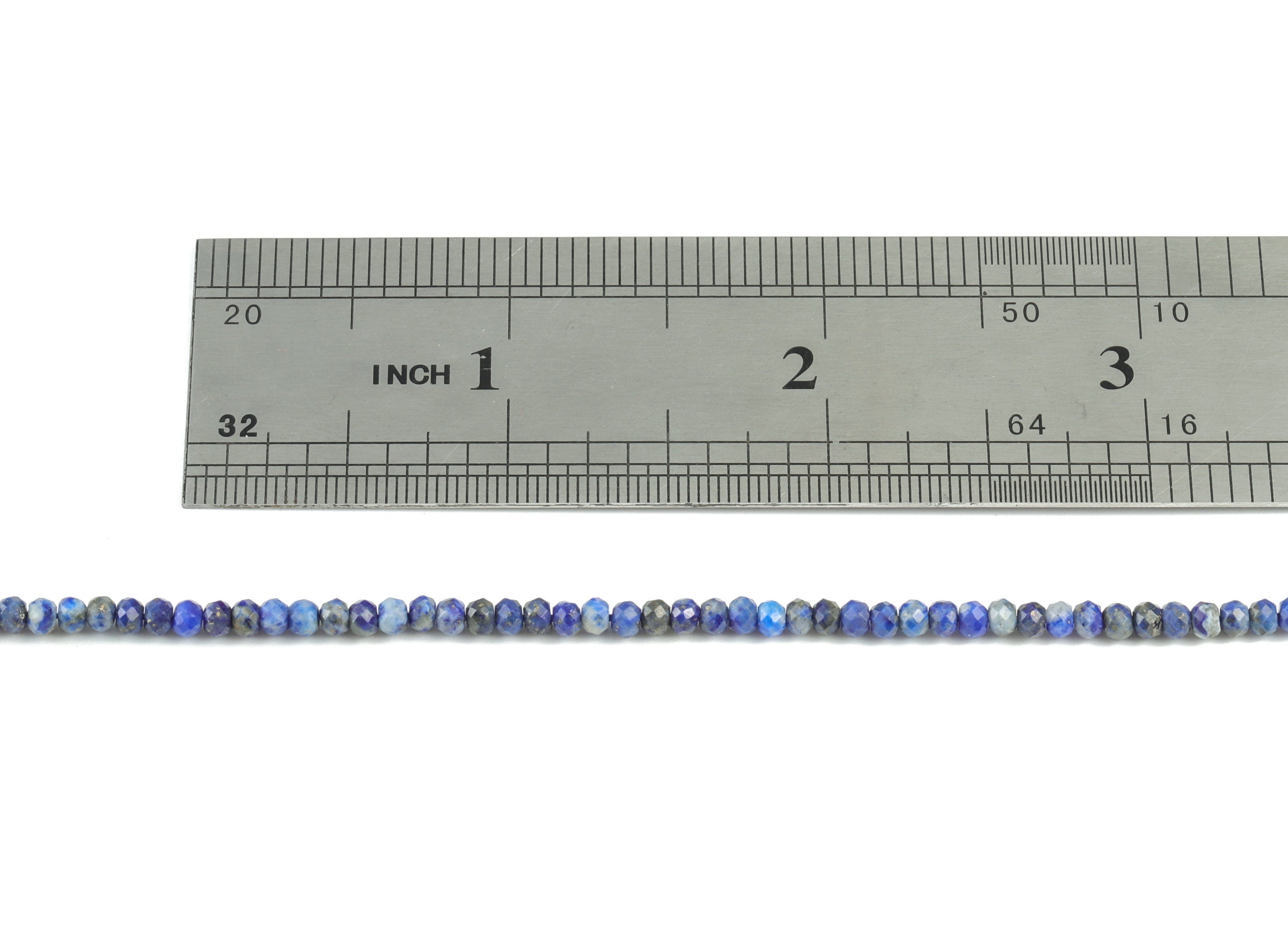 Lapis  Lazuli  Round Beads 2-3mm - 15.5 inch - Faceted Round Gemstone Beads - Natural Stone Beads - 2x3mm - NS1190 - DOMEDBAZAAR