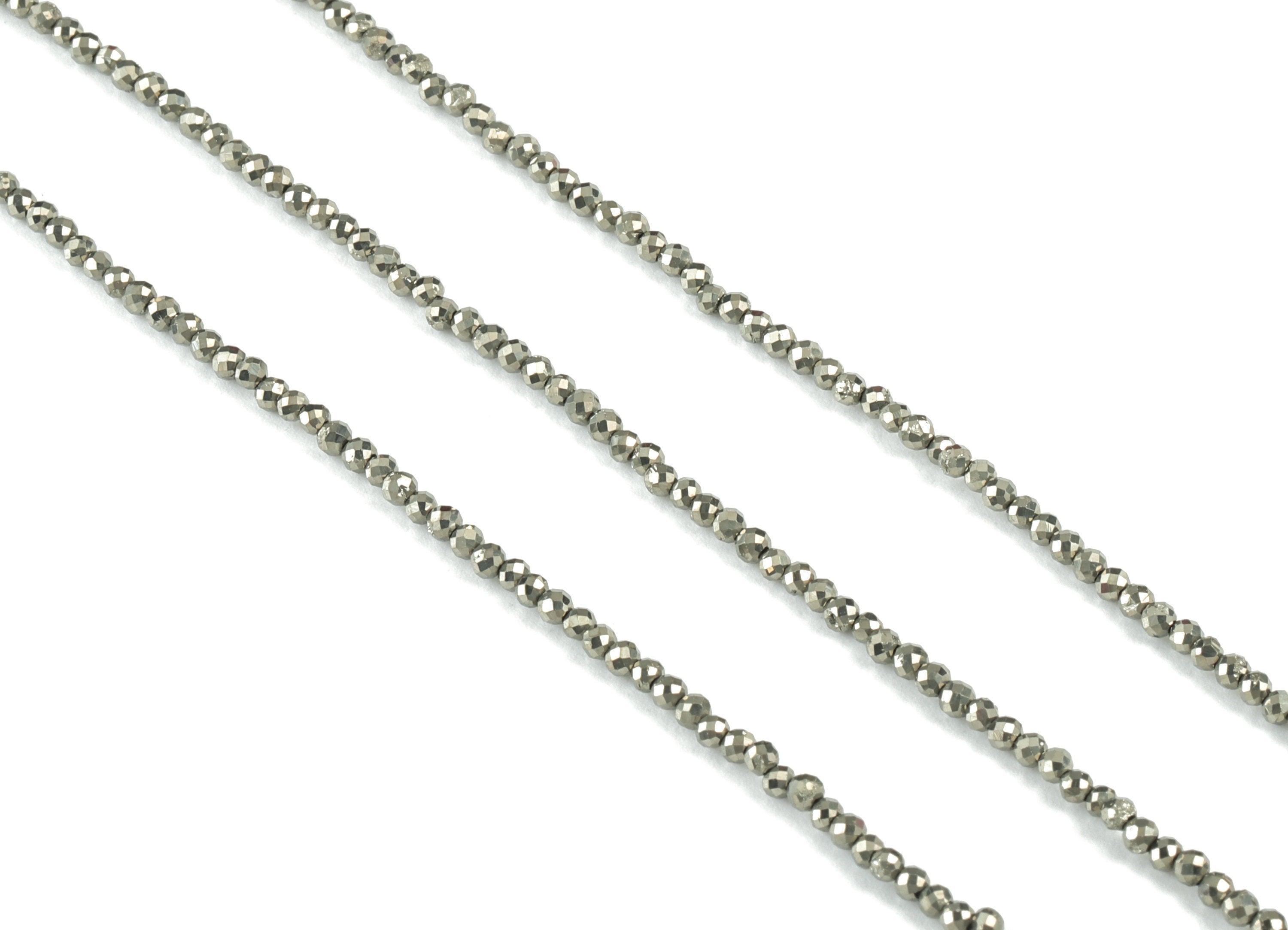 Pyrite Round Beads 2mm - 15.5 inch - Faceted Round Gemstone Beads - Natural Stone Beads - 2x2mm - NS1192 - DOMEDBAZAAR