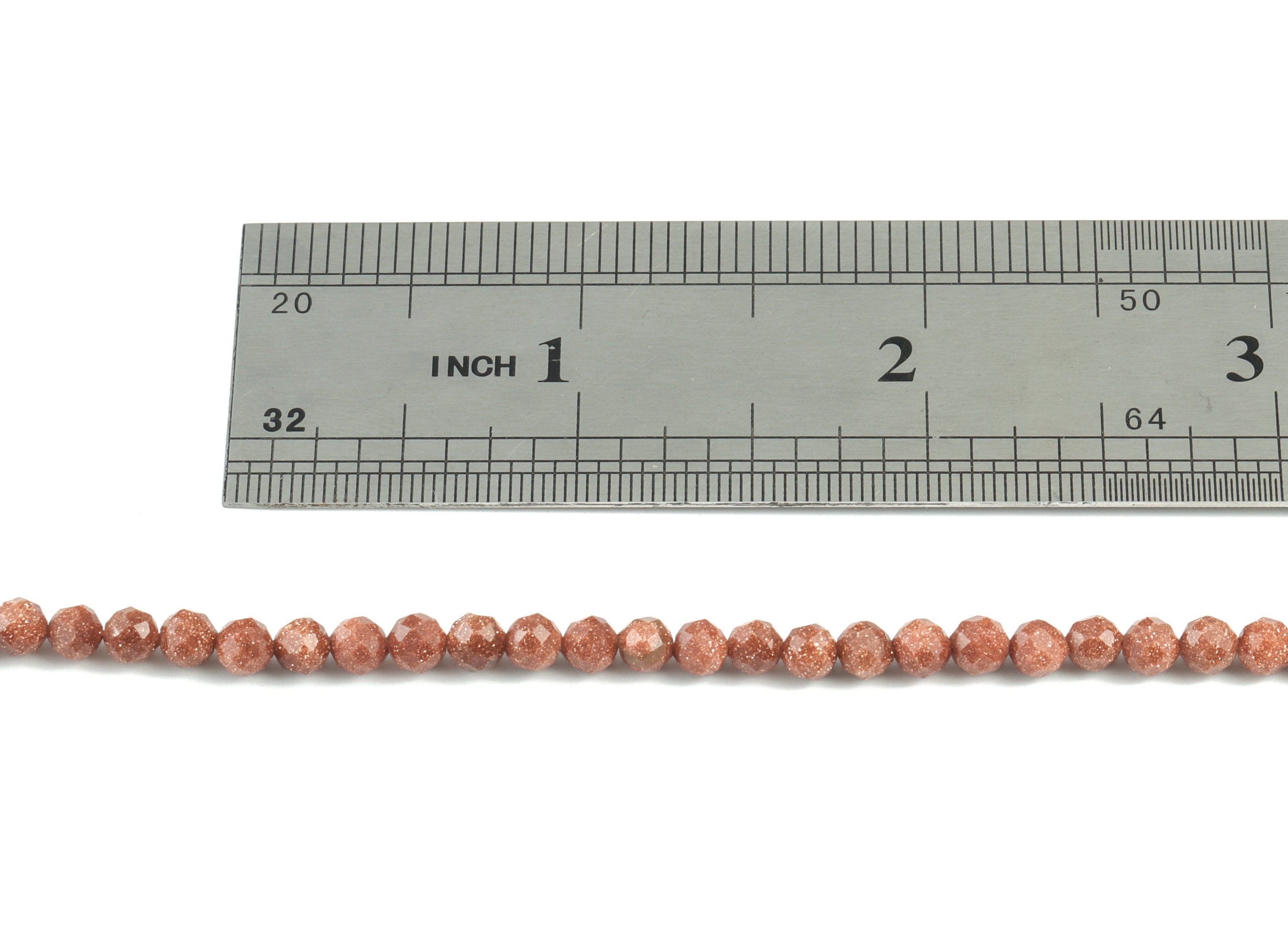 Golden Sand Round Beads 4mm - 15.5 inch - Faceted Round Gemstone Beads - Natural Stone Beads - 4x4mm - NS1203 - DOMEDBAZAAR