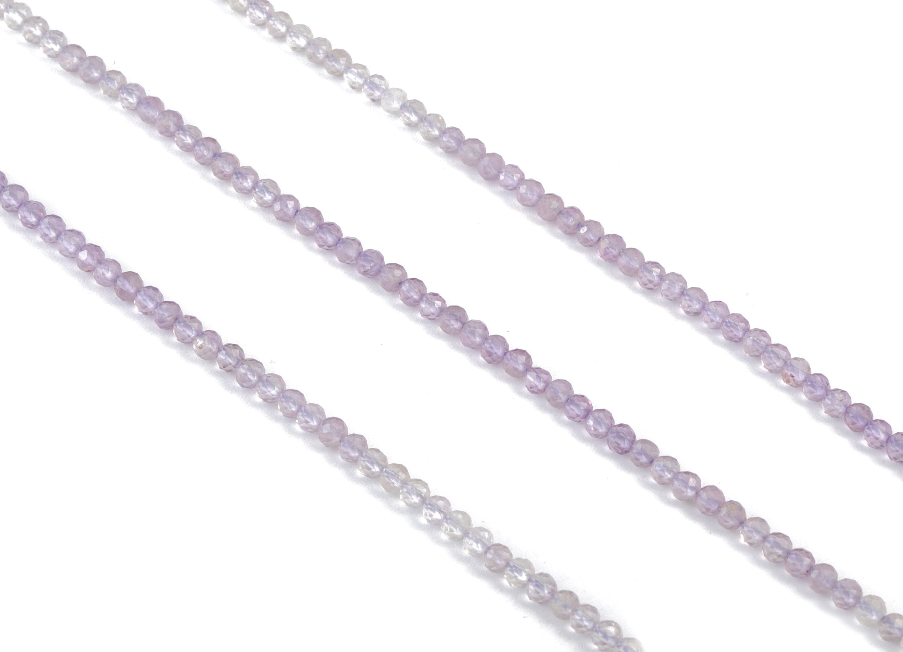 Purple Ghost Round Beads 3mm - 15.5 inch - Faceted Round Gemstone Beads - Natural Stone Beads - 3x3mm - NS1218 - DOMEDBAZAAR
