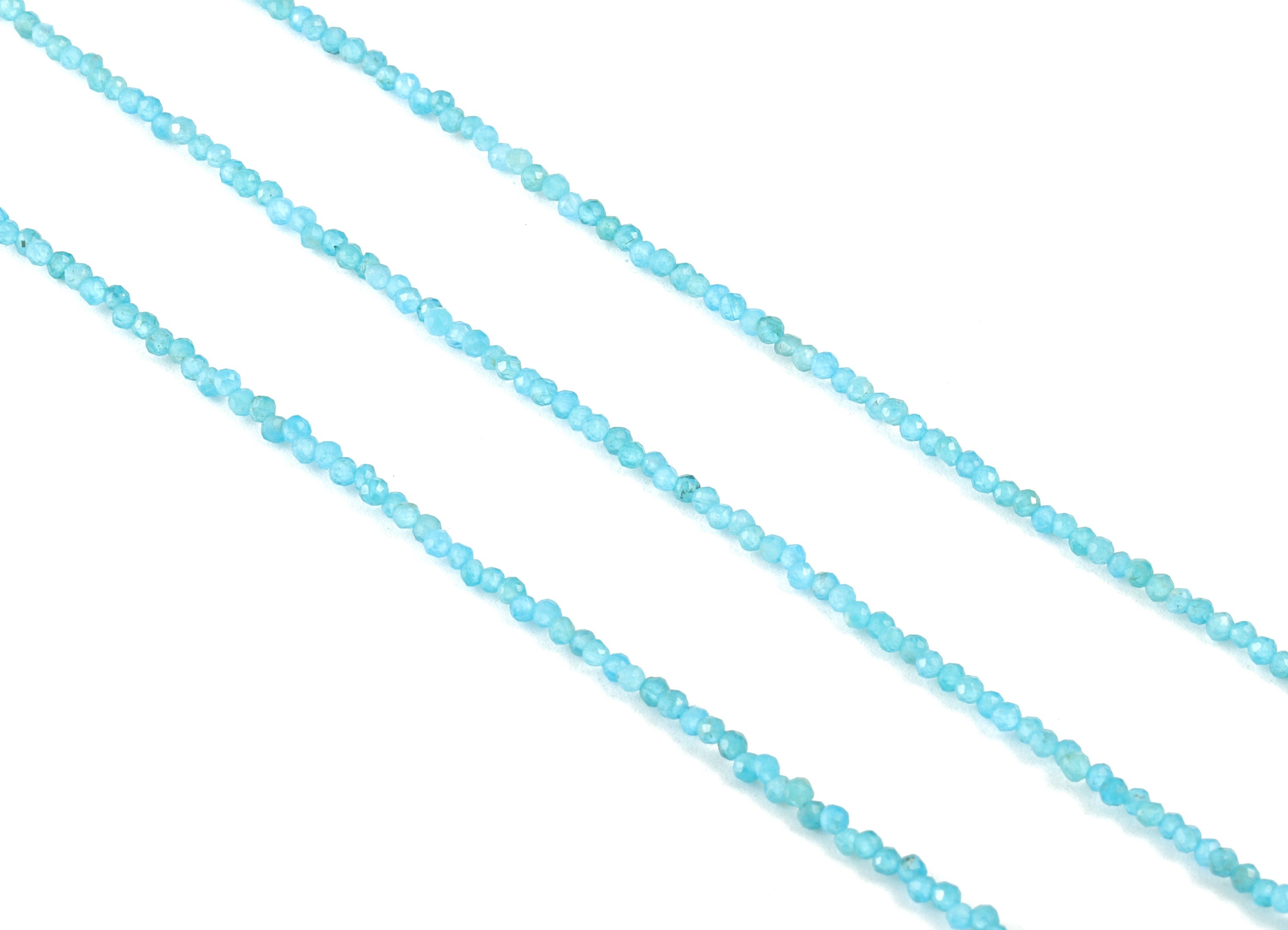 Apatite Round Beads 2mm - 15.5 inch - Faceted Round Gemstone Beads - Natural Stone Beads - 2x2mm - NS1231 - DOMEDBAZAAR