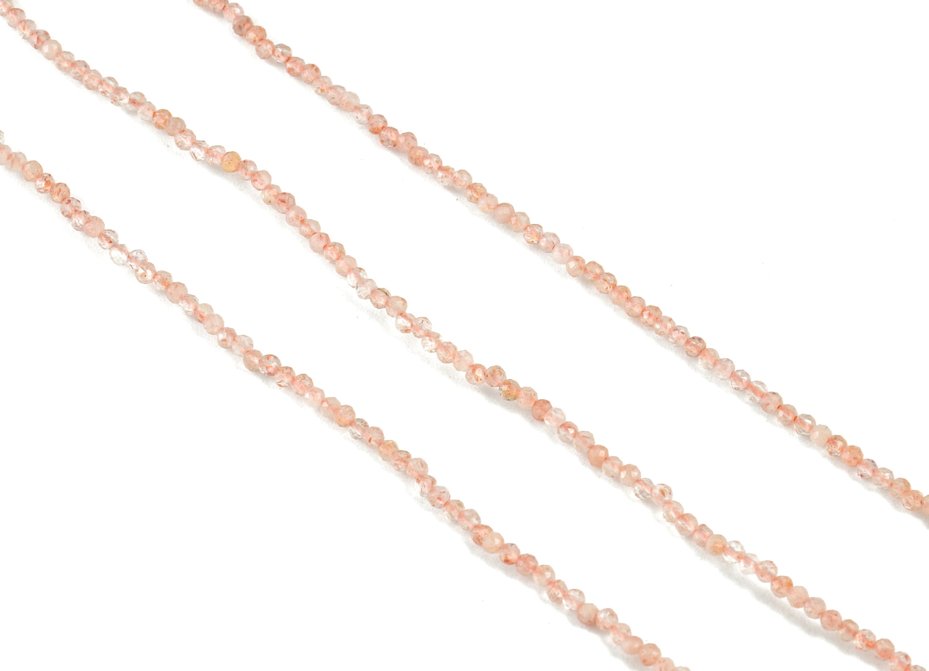 Orange Moonstone Round Beads 2mm - 15.5 inch - Faceted Round Gemstone Beads - Natural Stone Beads - 2x2mm - NS1249 - DOMEDBAZAAR