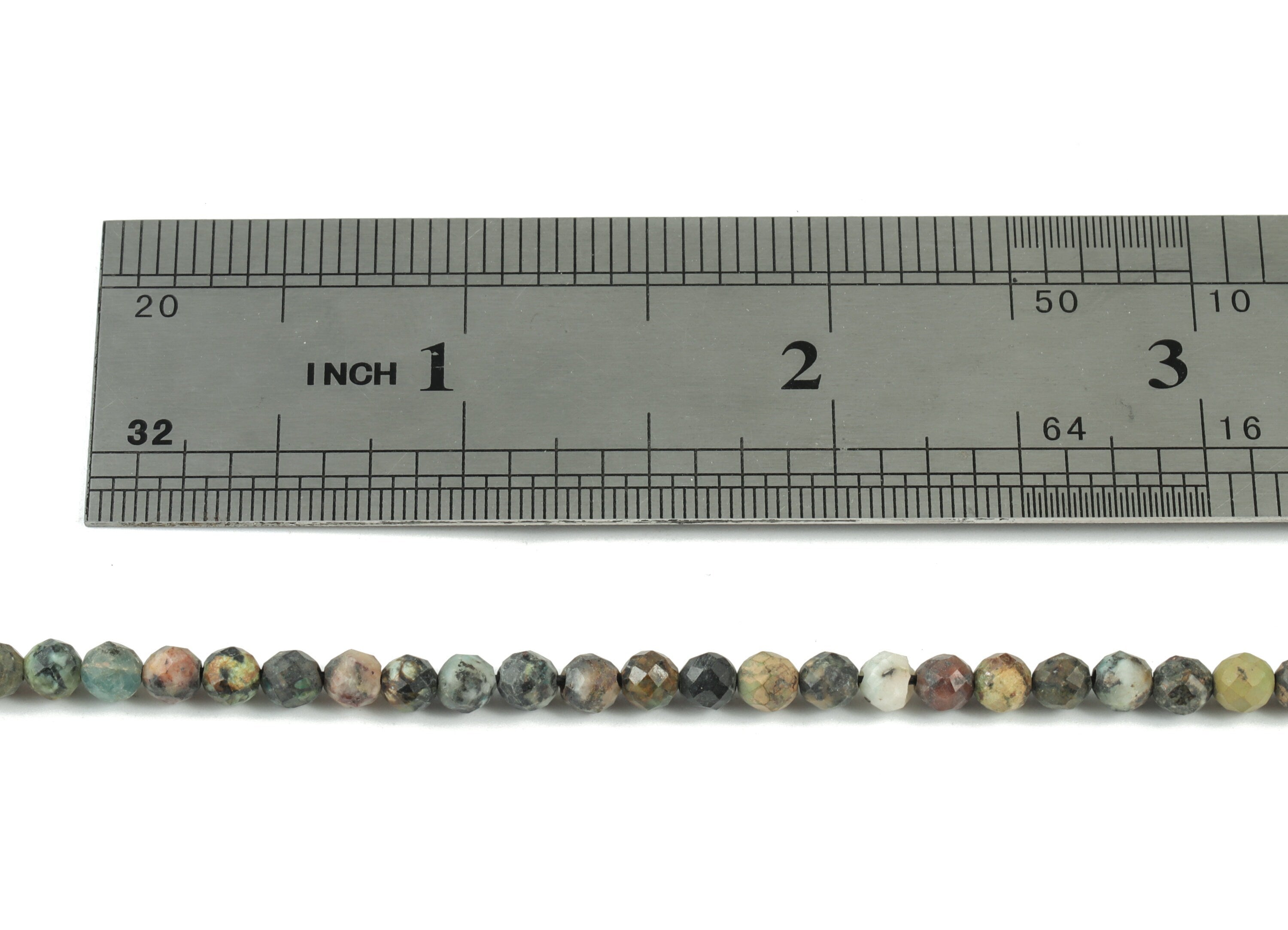 Turquoise Round Beads 4mm - 15.5 inch - Faceted Round Gemstone Beads - Natural Stone Beads - 4x4mm - NS1253 - DOMEDBAZAAR