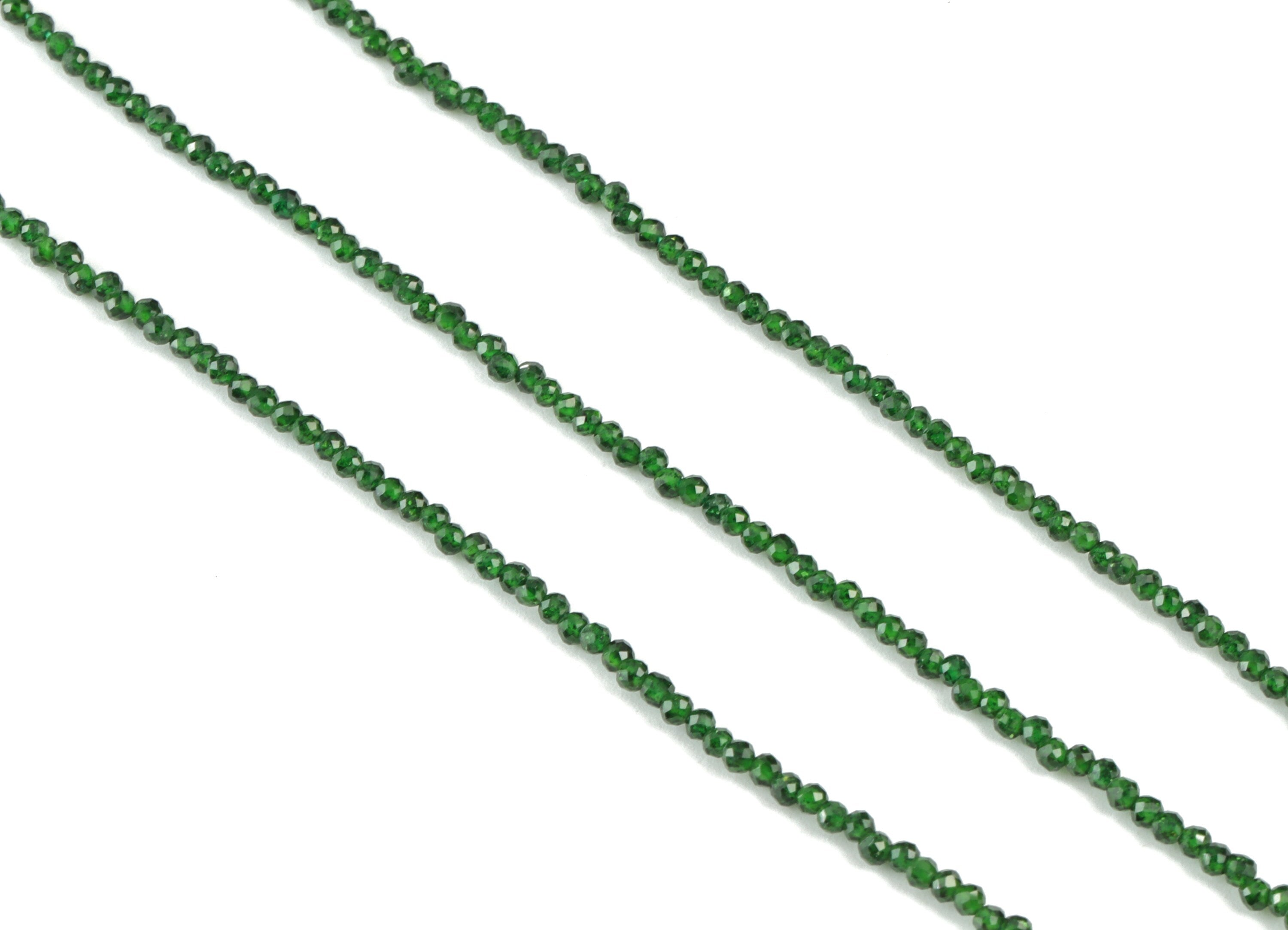 Green Sand Round Beads 2mm - 15.5 inch - Faceted Round Gemstone Beads - Natural Stone Beads - 2x2mm - NS1272 - DOMEDBAZAAR