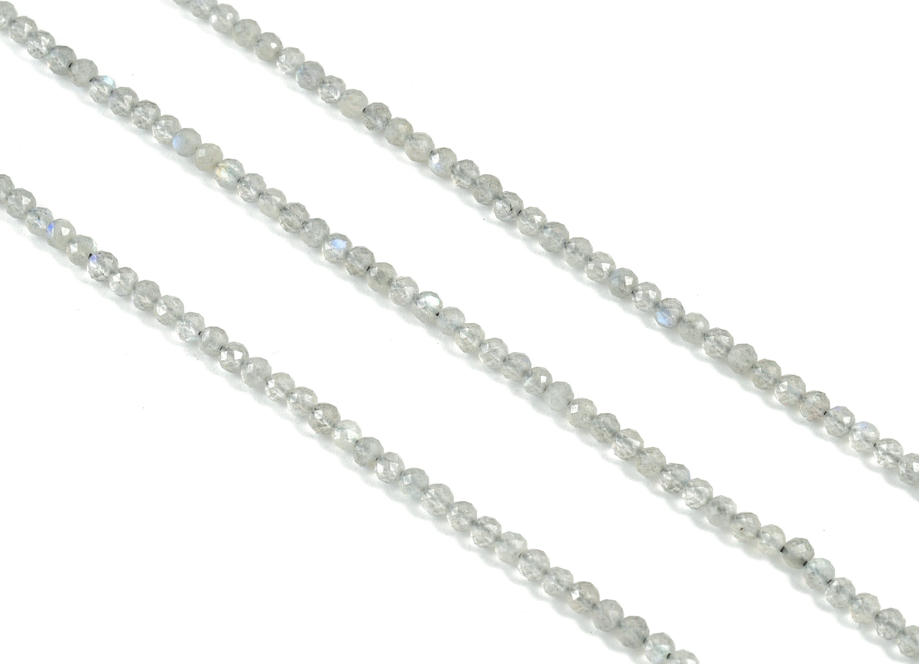 Labradorite Round Beads 3mm - 15.5 inch - Faceted Round Gemstone Beads - Natural Stone Beads - 3x3mm - NS1279 - DOMEDBAZAAR