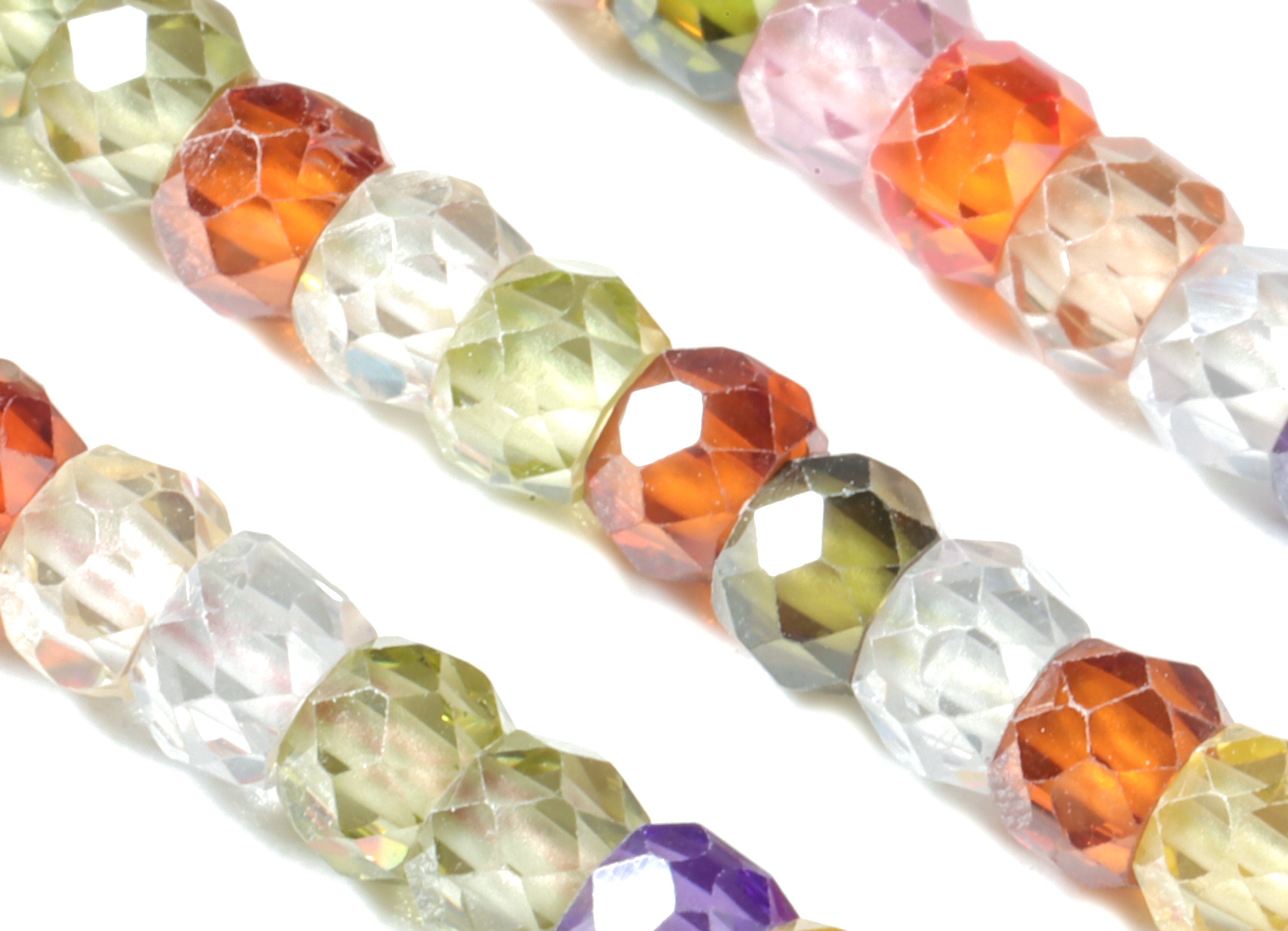 Zircon Rondelle Beads 3mm - 15.5 Inch -  Faceted Zircon Round Beads - Gemstone Beads - NS1147K - DOMEDBAZAAR