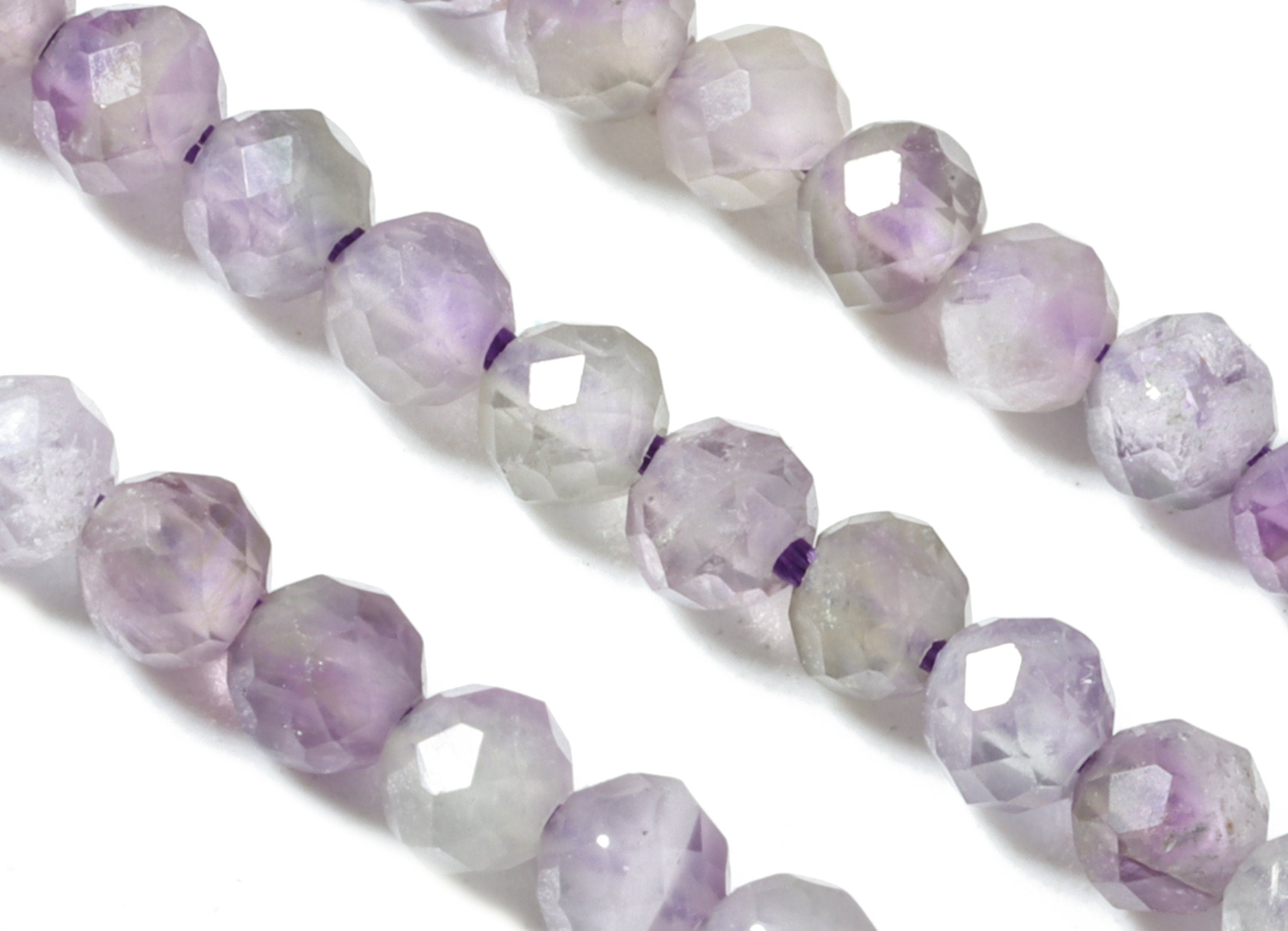 Amethyst Round Beads 3mm - 15.5 inch - Faceted Round Gemstone Beads - Natural Stone Beads - 3x3mm - NS1149 - DOMEDBAZAAR