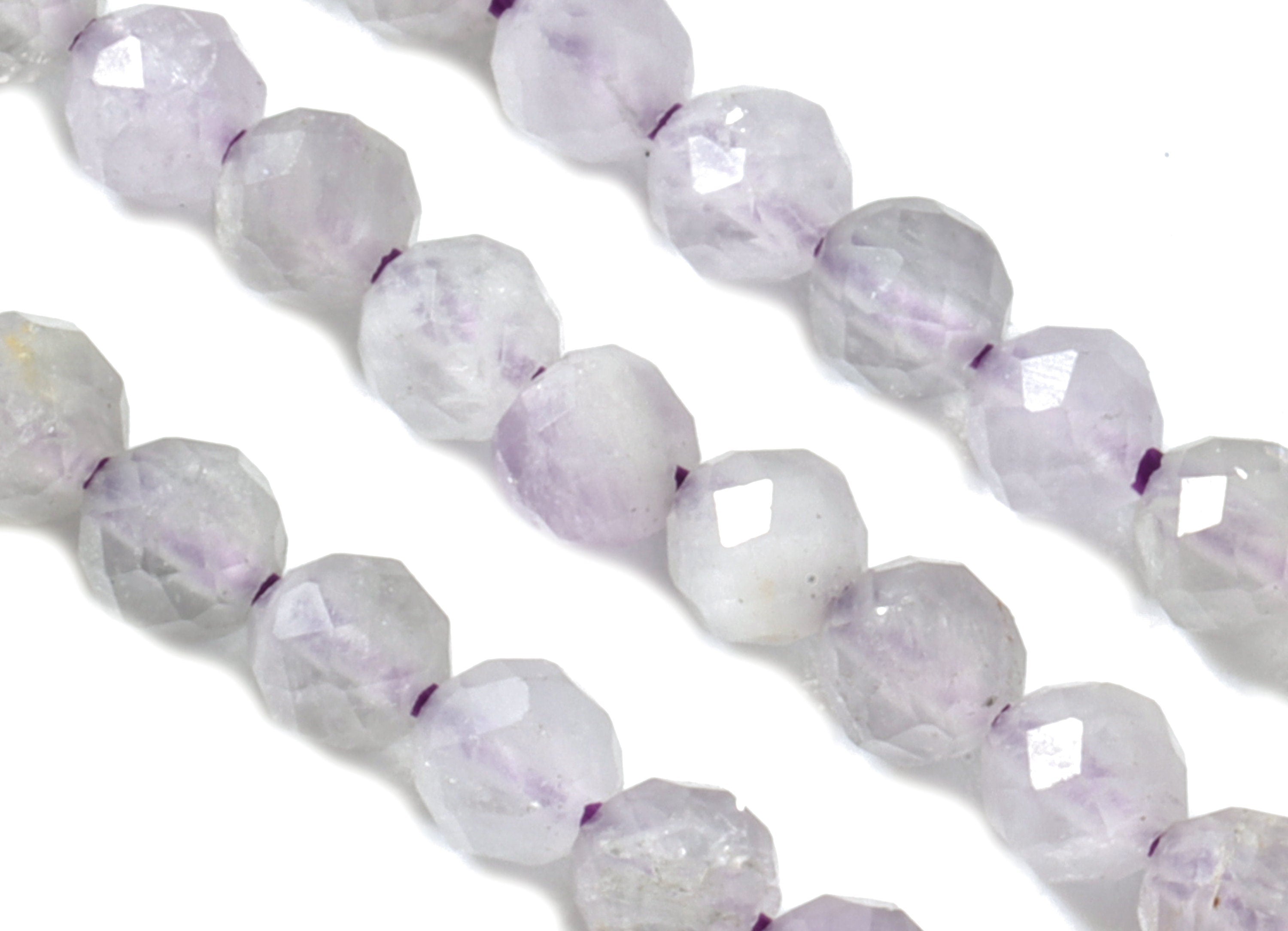Purple Jade Round Beads 2mm - 15.5 inch - Faceted Round Gemstone Beads - Natural Stone Beads - 2x2mm - NS1227 - DOMEDBAZAAR