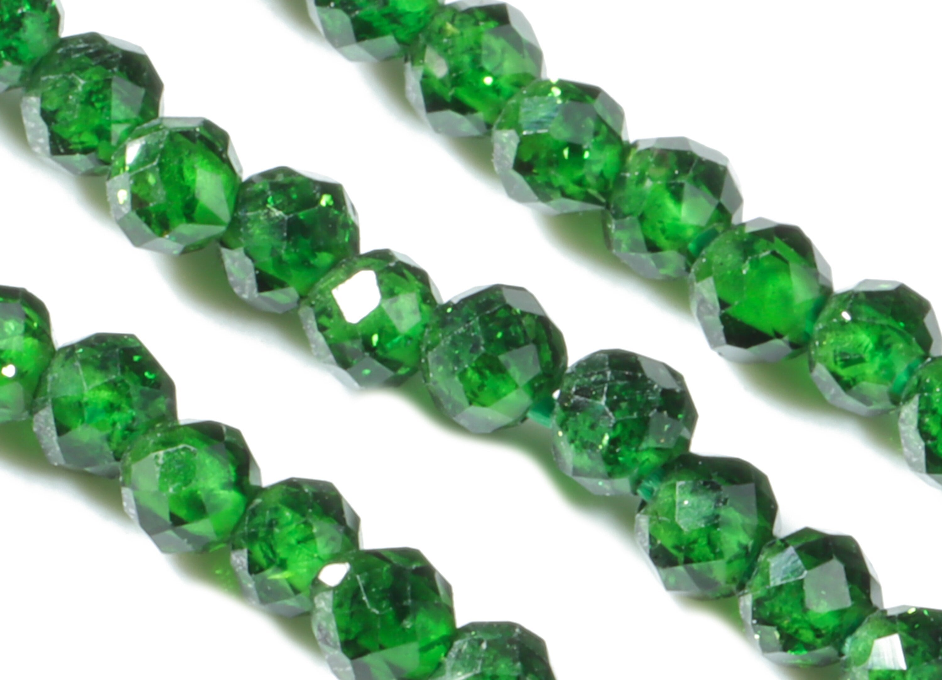 Green Sand Round Beads 2mm - 15.5 inch - Faceted Round Gemstone Beads - Natural Stone Beads - 2x2mm - NS1272 - DOMEDBAZAAR