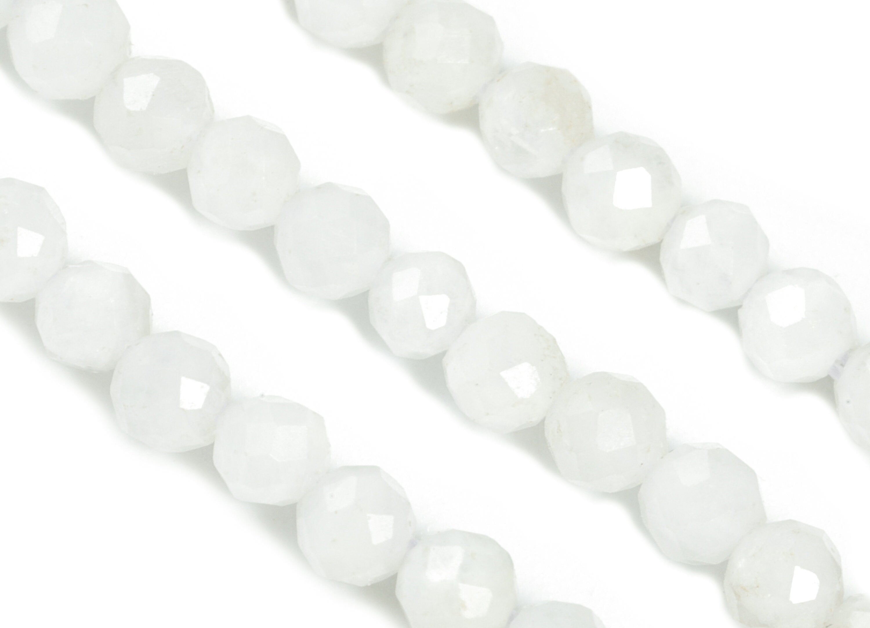 Moon Stone Round Beads 2-3mm - 15.5 inch - Faceted Round Gemstone Beads - Natural Stone Beads - 3x3mm - NS1280 - DOMEDBAZAAR
