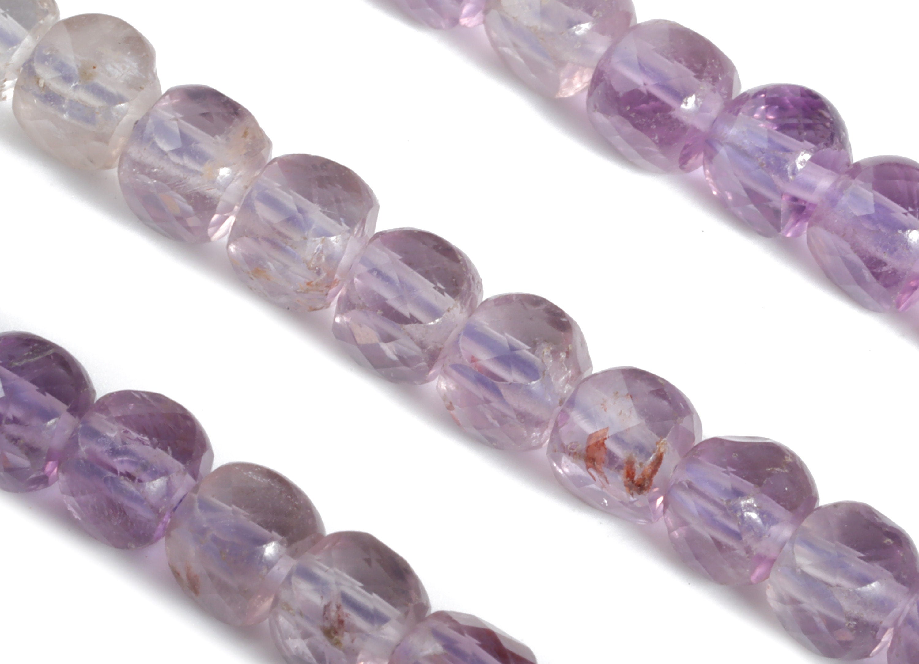 Amethyst Round Beads 4mm - 15.5 inch - Faceted Round Gemstone Beads - Natural Stone Beads - 4x4mm - NS1213 - DOMEDBAZAAR