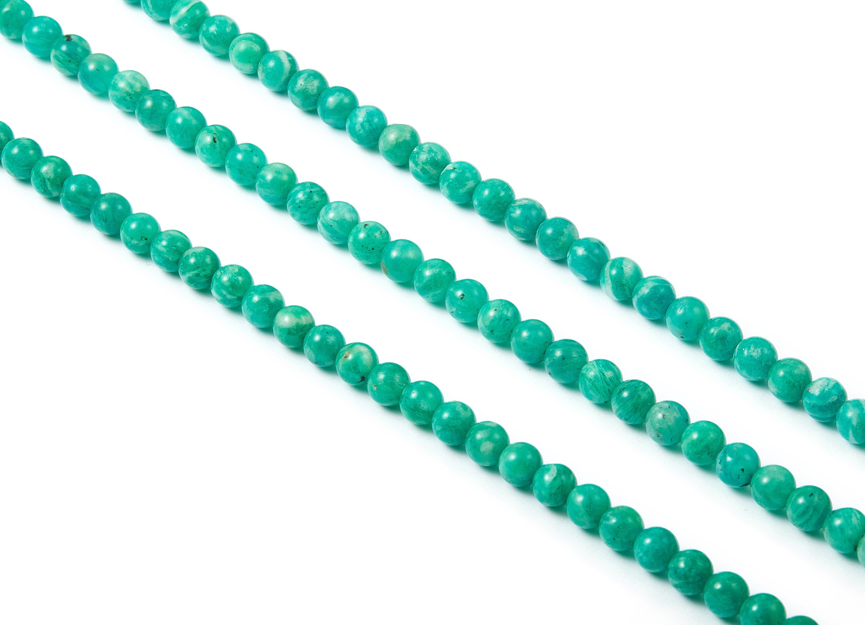 Round Gemstone Beads - Green Russia Amazonite Beads - 15.4&quot; / 70pcs / 1 strand - 5.96x5.96mm - Gemstone Beads - NS1012E - DOMEDBAZAAR