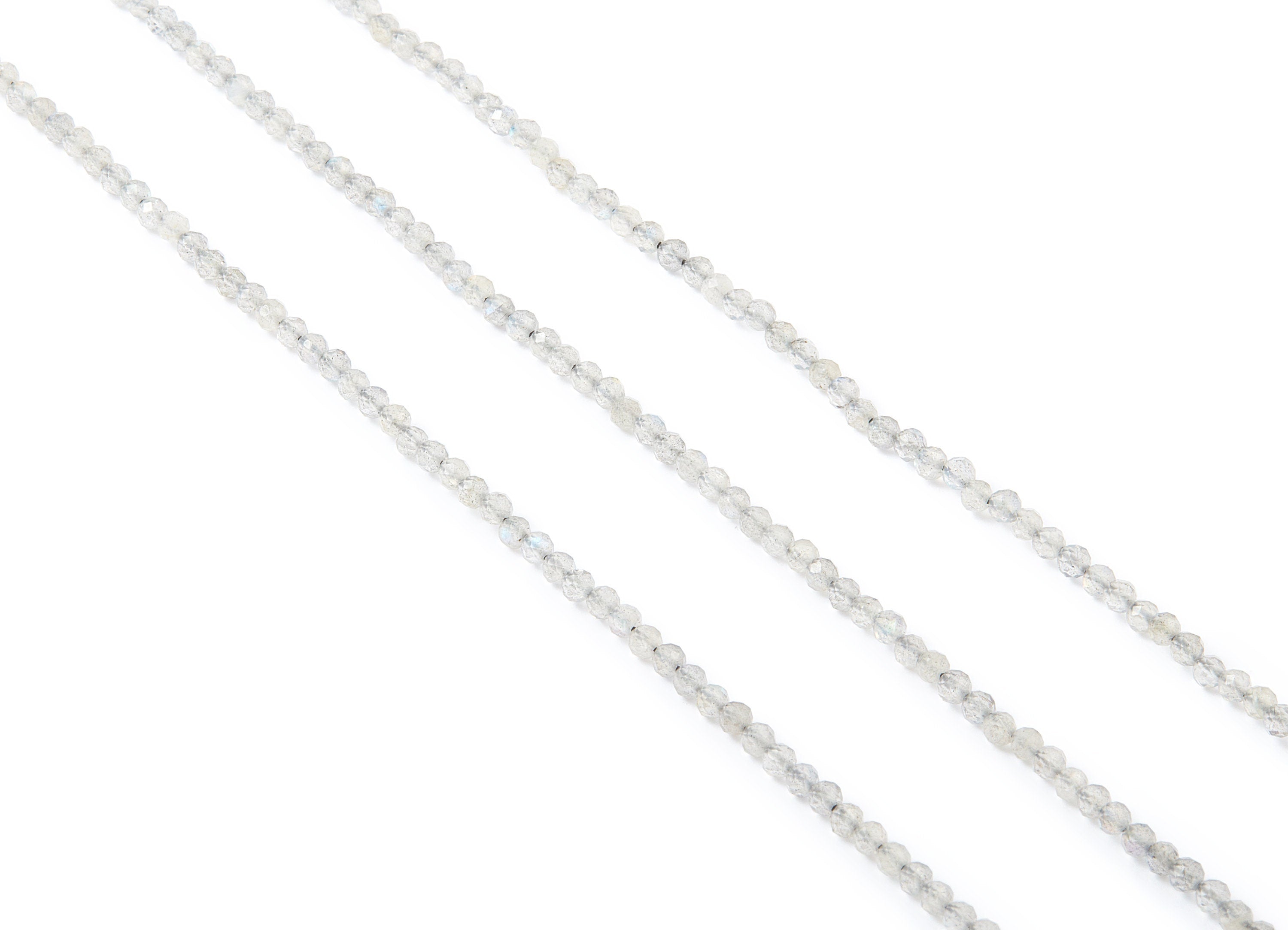 Faceted Gemstone Beads - Labradorite Rondelles Beads - 15.8&quot; / 162 PCS / 1 Strand - 2.6x2.6mm - Natural Stone Beads - NS1005B - DOMEDBAZAAR