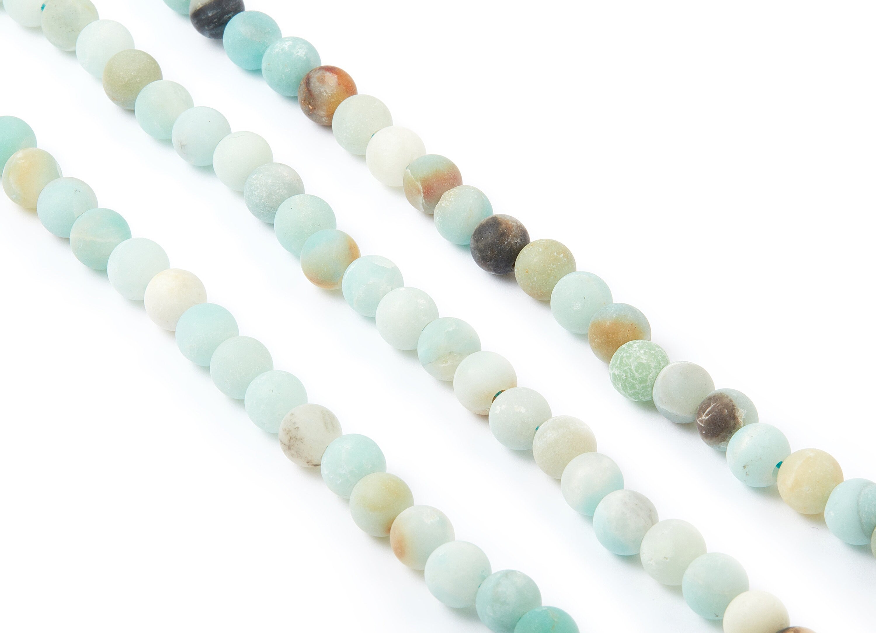 Round Gemstone Beads - Matte China Amazonite Beads - 15.5&quot; / 52pcs / 1 strand - 8.3x8.3mm - Gemstone Beads - NS1012H - DOMEDBAZAAR