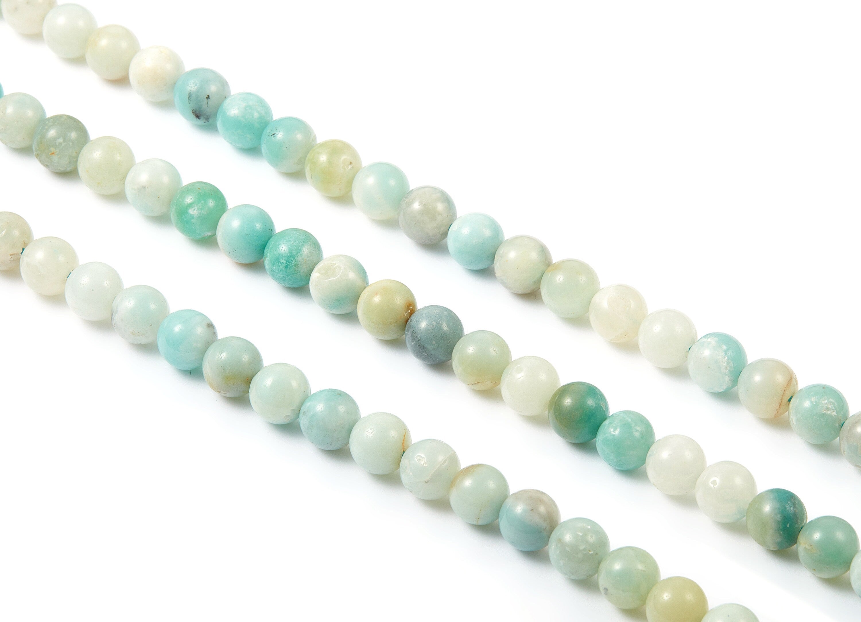 Round Gemstone Beads - China Amazonite Beads - 15.35&quot; /50pcs / 1 strand - 8x8mm - Gemstone Beads - NS1012K - DOMEDBAZAAR