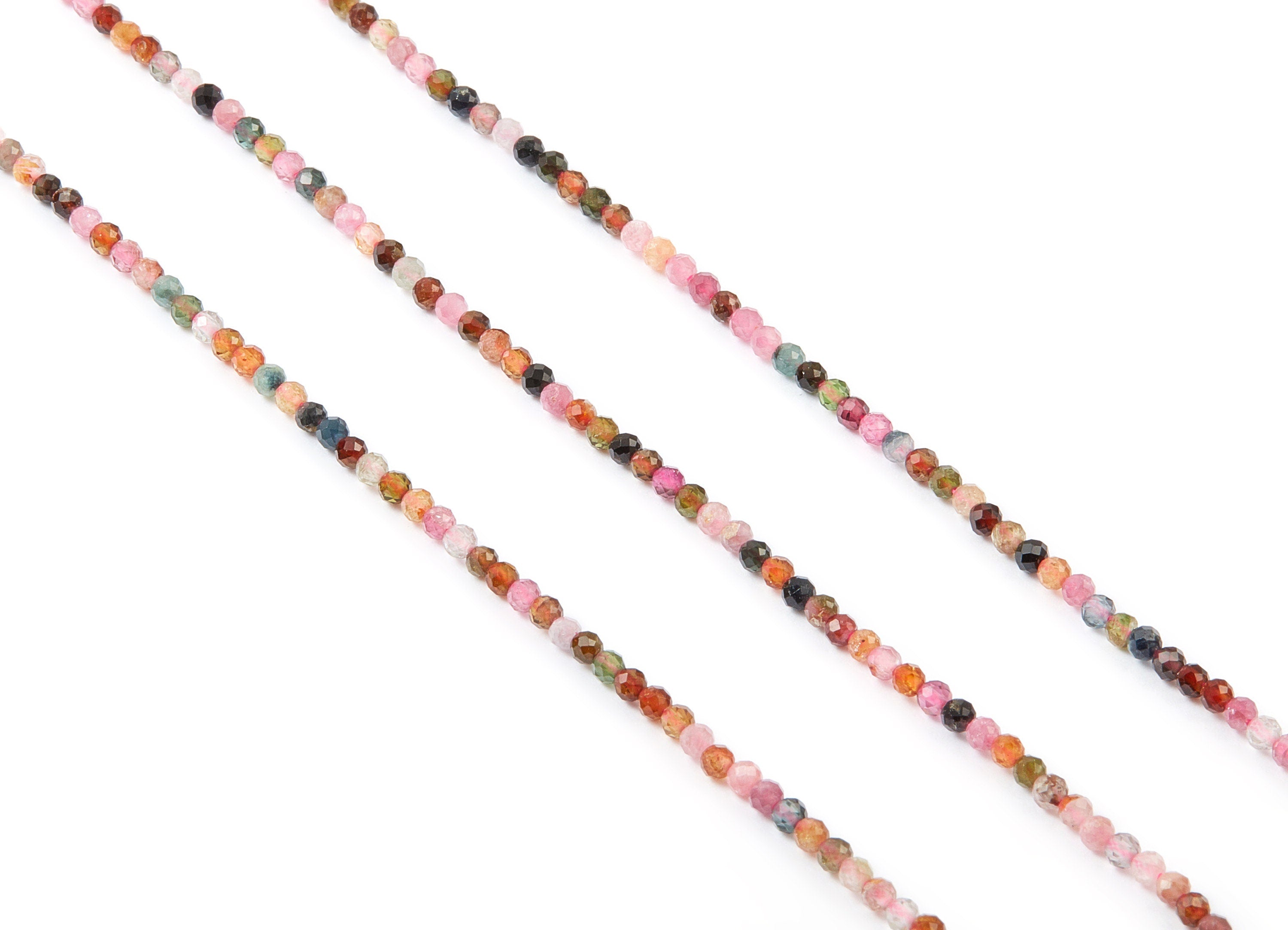 Faceted Gemstone Beads - Tourmaline Beads - 15.7&quot; / 190pcs / 1 Strand - 2.35x2.35mm - Gemstone Beads - NS1007A - DOMEDBAZAAR