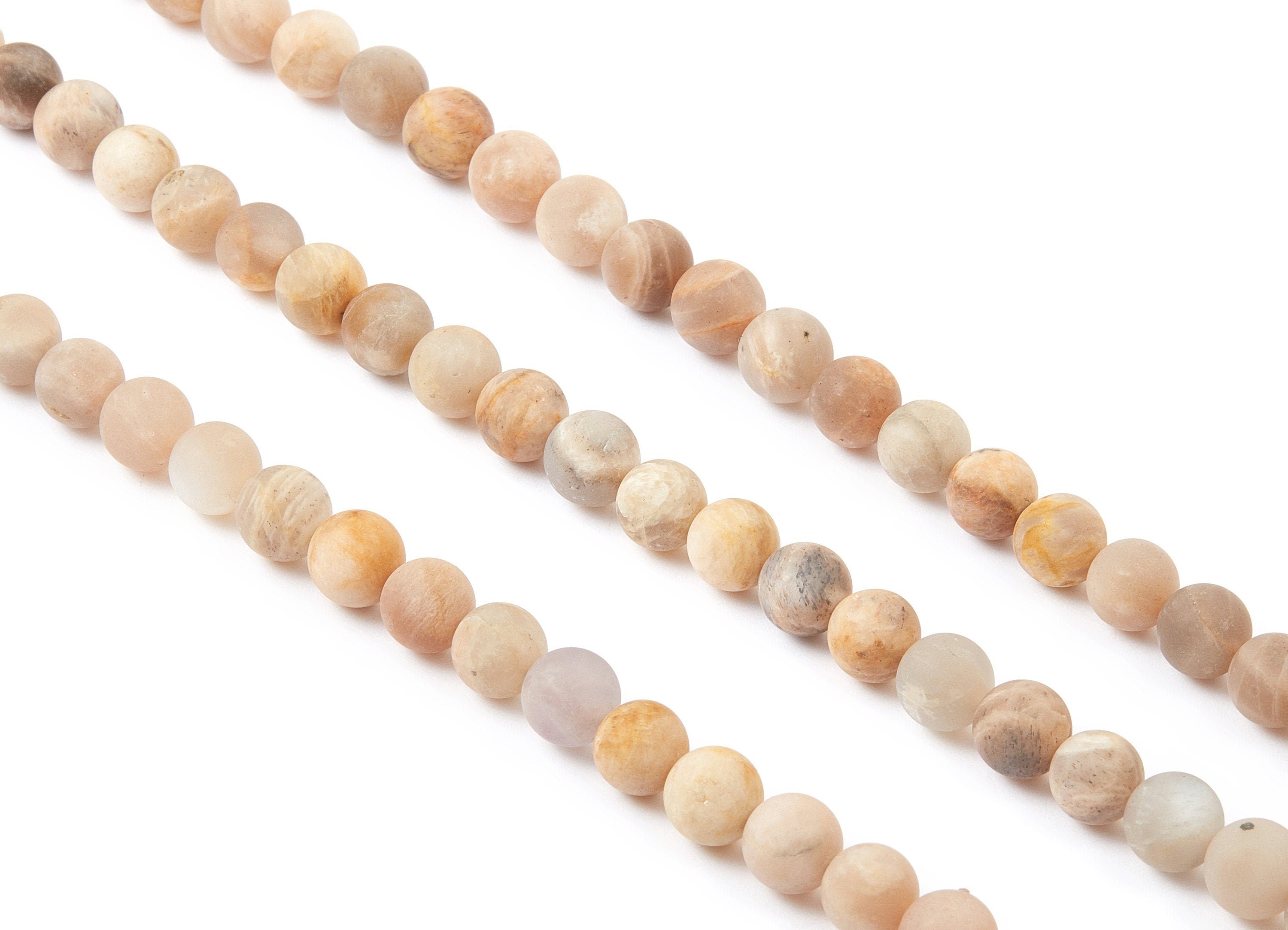 Round Gemstone Beads - Matte Brazil Sun Stone Beads - Choi Moon Bdeas - 15.5&quot; / 49pcs / 1 strand - 8x8mm - Gemstone Beads - NS1023B - DOMEDBAZAAR