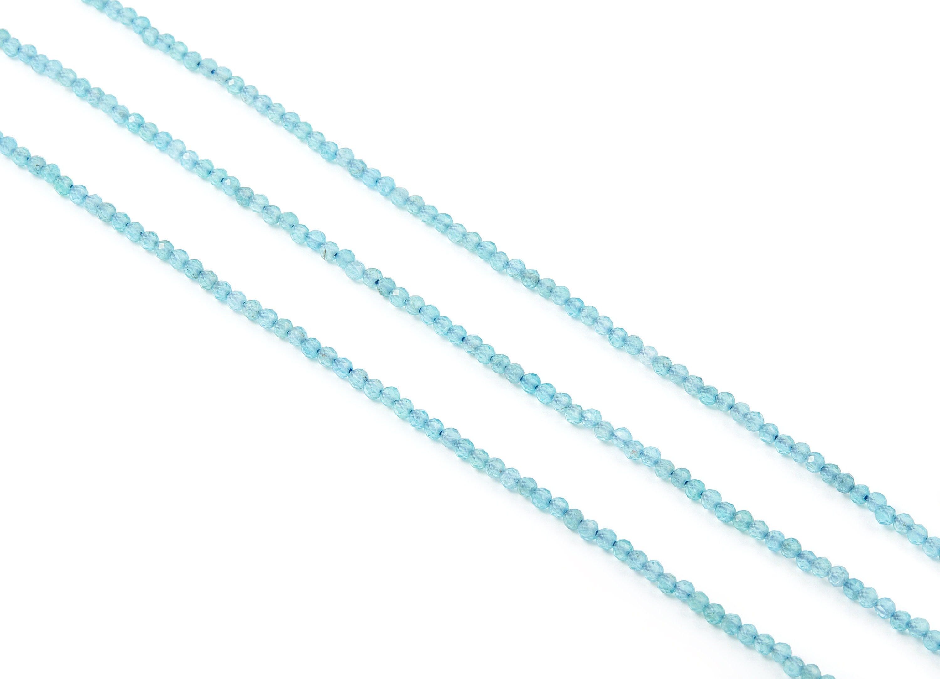 Faceted Gemstone Beads - Apatite Beads - 15.7&quot; / 184PCS / 1 Strand - 2.34x2.34mm - Natural Stone Beads - NS1014B - DOMEDBAZAAR