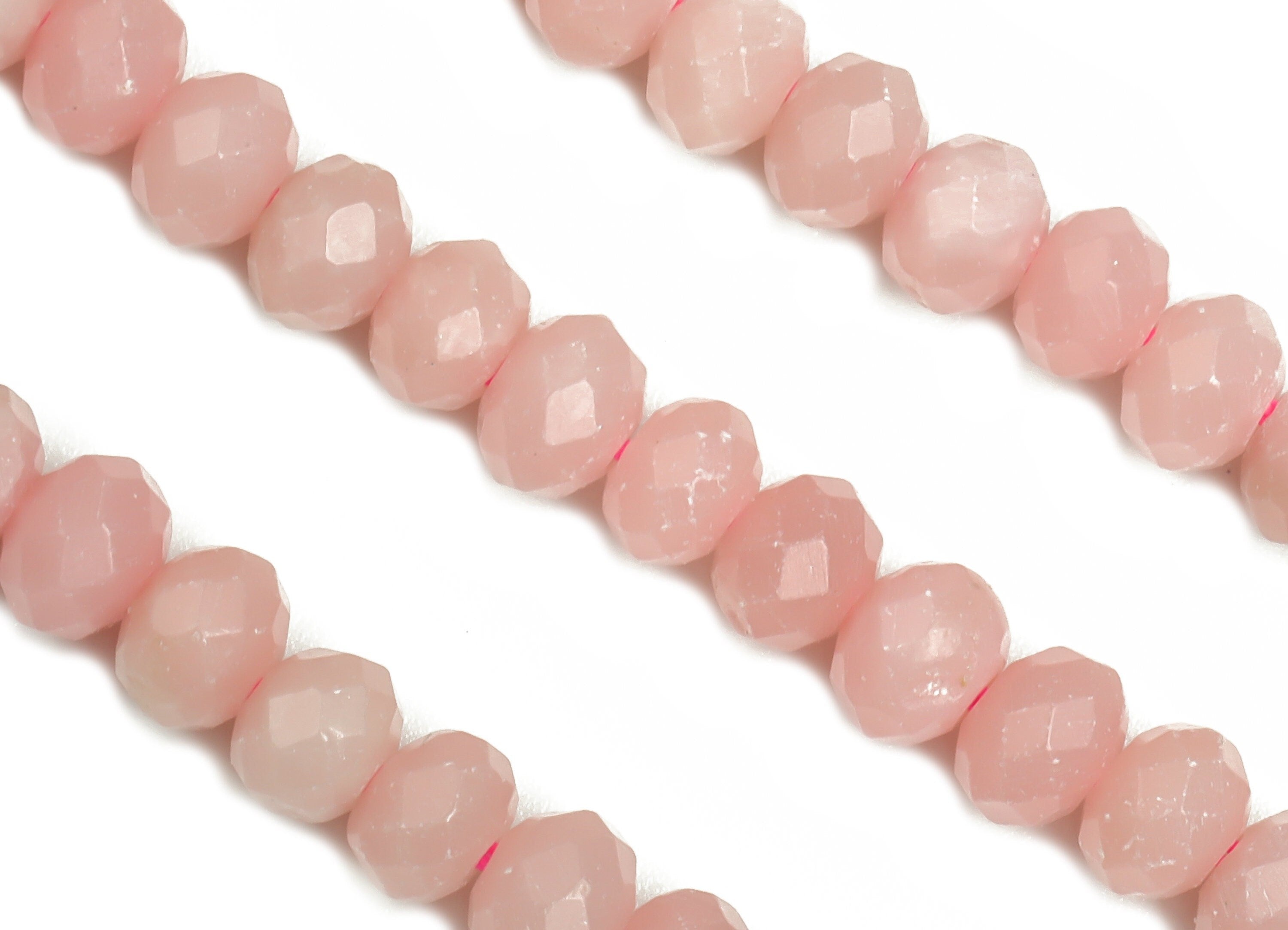 Powder Opal Rondelle Beads 3-5mm - 15.5 inch - Faceted Rondelle Gemstone Beads - Natural Stone Beads - Jewelry Supplies -3.0x5.0mm- NS1397 - DOMEDBAZAAR
