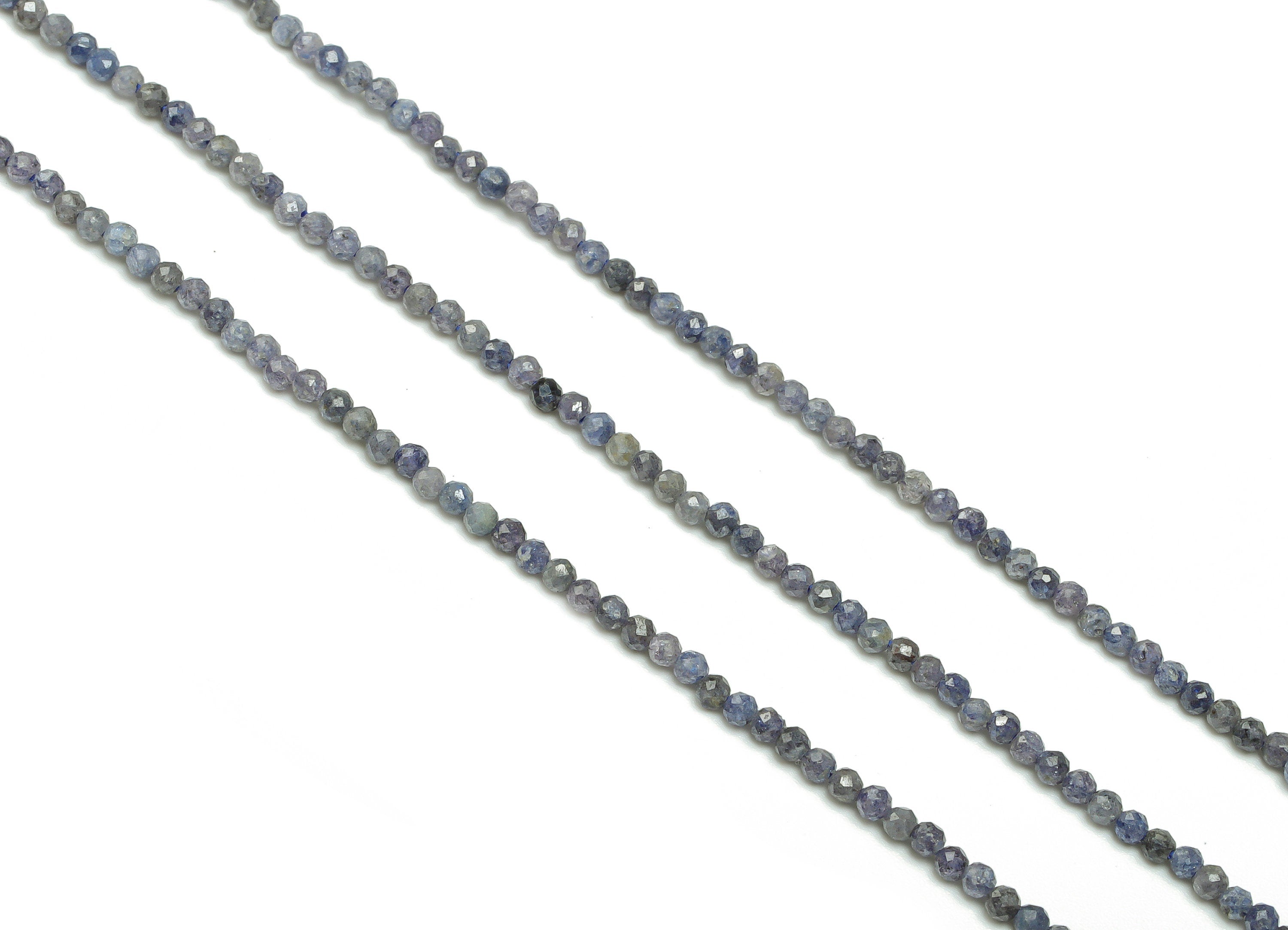 Sapphire Round Beads 2mm - 15.5 inch - Faceted Round Gemstone Beads - Natural Stone Beads - 2mm x 2mm - NS1475 - DOMEDBAZAAR