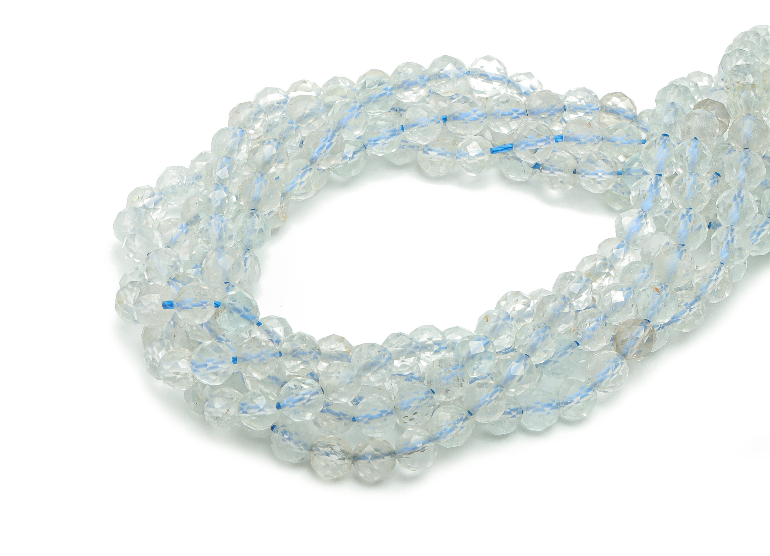 Topaz Stone Round Beads 4mm - 15.5 inch - Faceted Round Gemstone Beads - Natural Stone Beads - 4x4mm - NS1521 - DOMEDBAZAAR