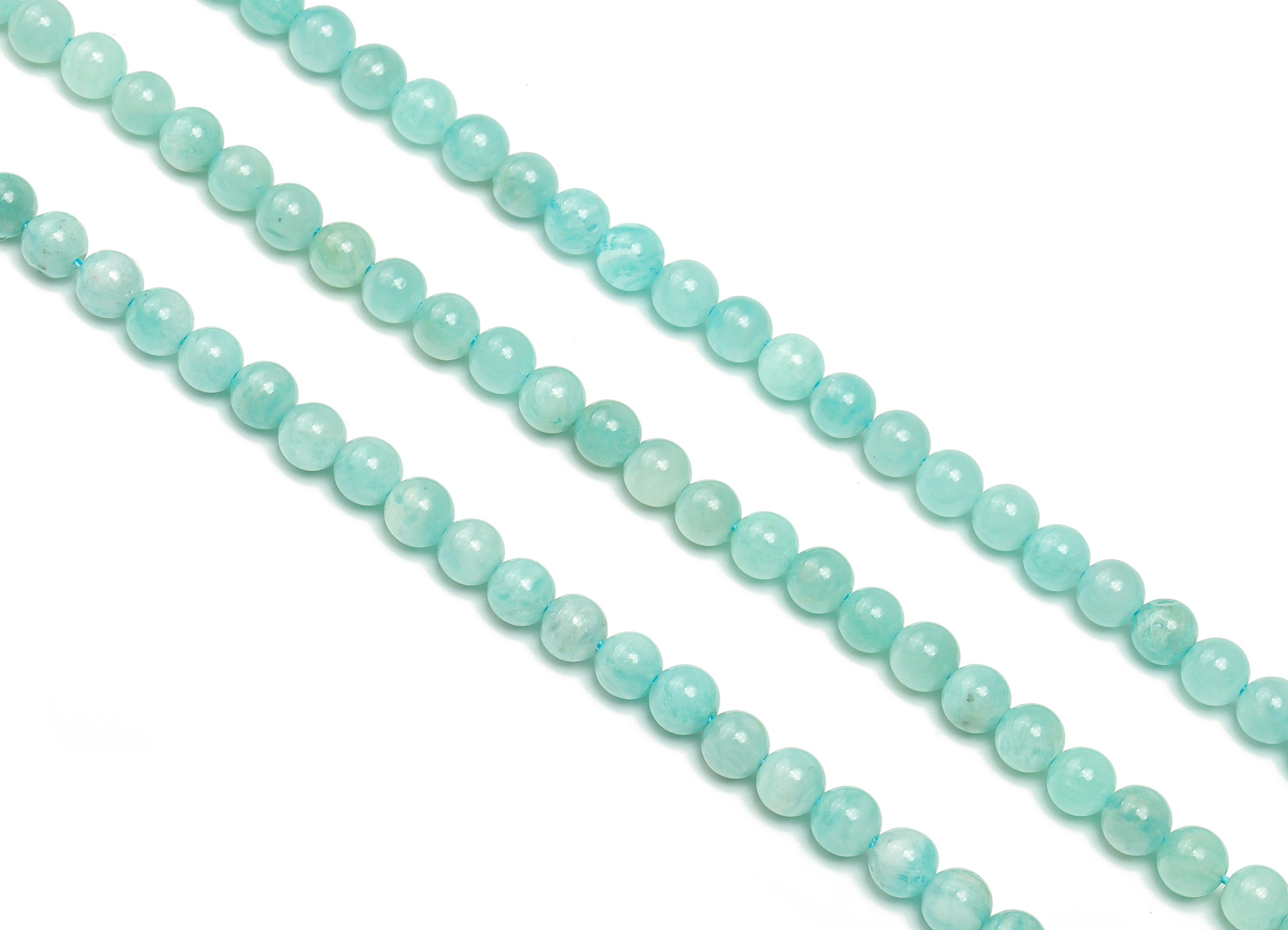 Amazonite Round Beads 4mm - 15.5 inch - Round Gemstone Beads - Natural Stone Beads  - 4x4mm - NS1482 - DOMEDBAZAAR