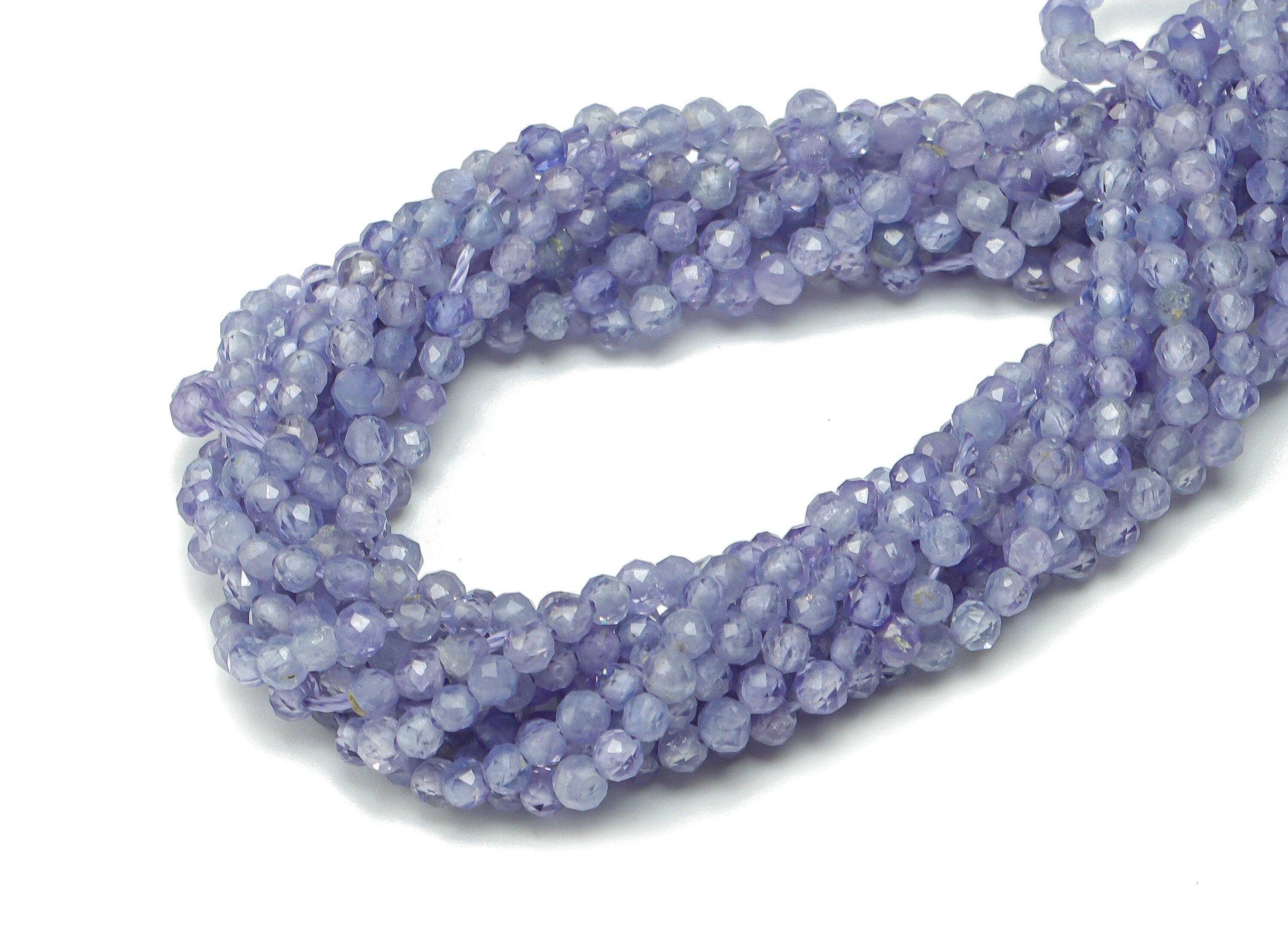 Tanzanite Round Beads 2mm - 15.5 inch - Faceted Round Gemstone Beads - Natural Stone Beads  - 2x2mm - NS1526 - DOMEDBAZAAR