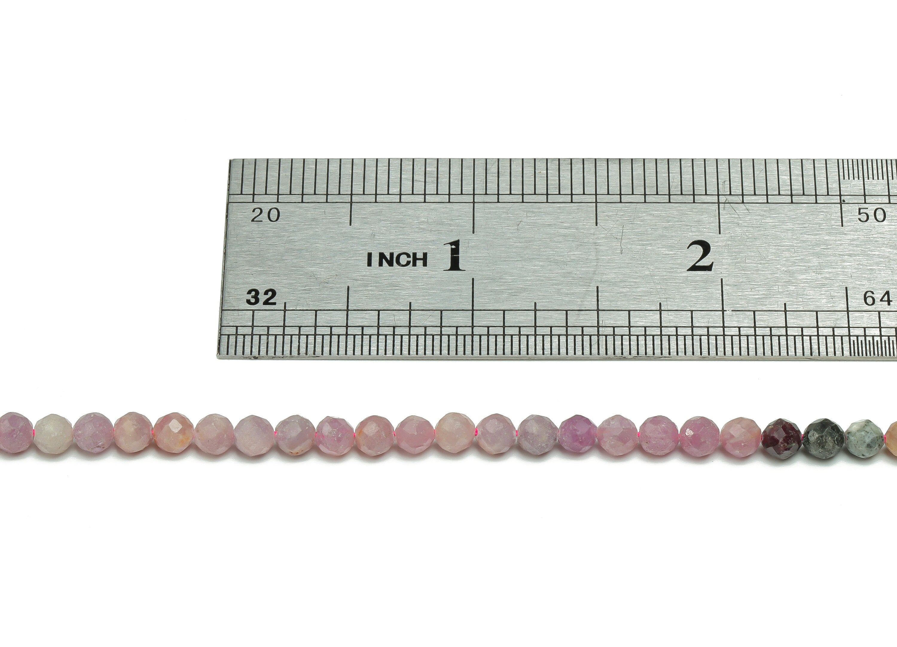Ruby Round Beads 4mm - 15.5 inch - Faceted Round Gemstone Beads - Natural Stone Beads - 4x4mm - NS1493 - DOMEDBAZAAR