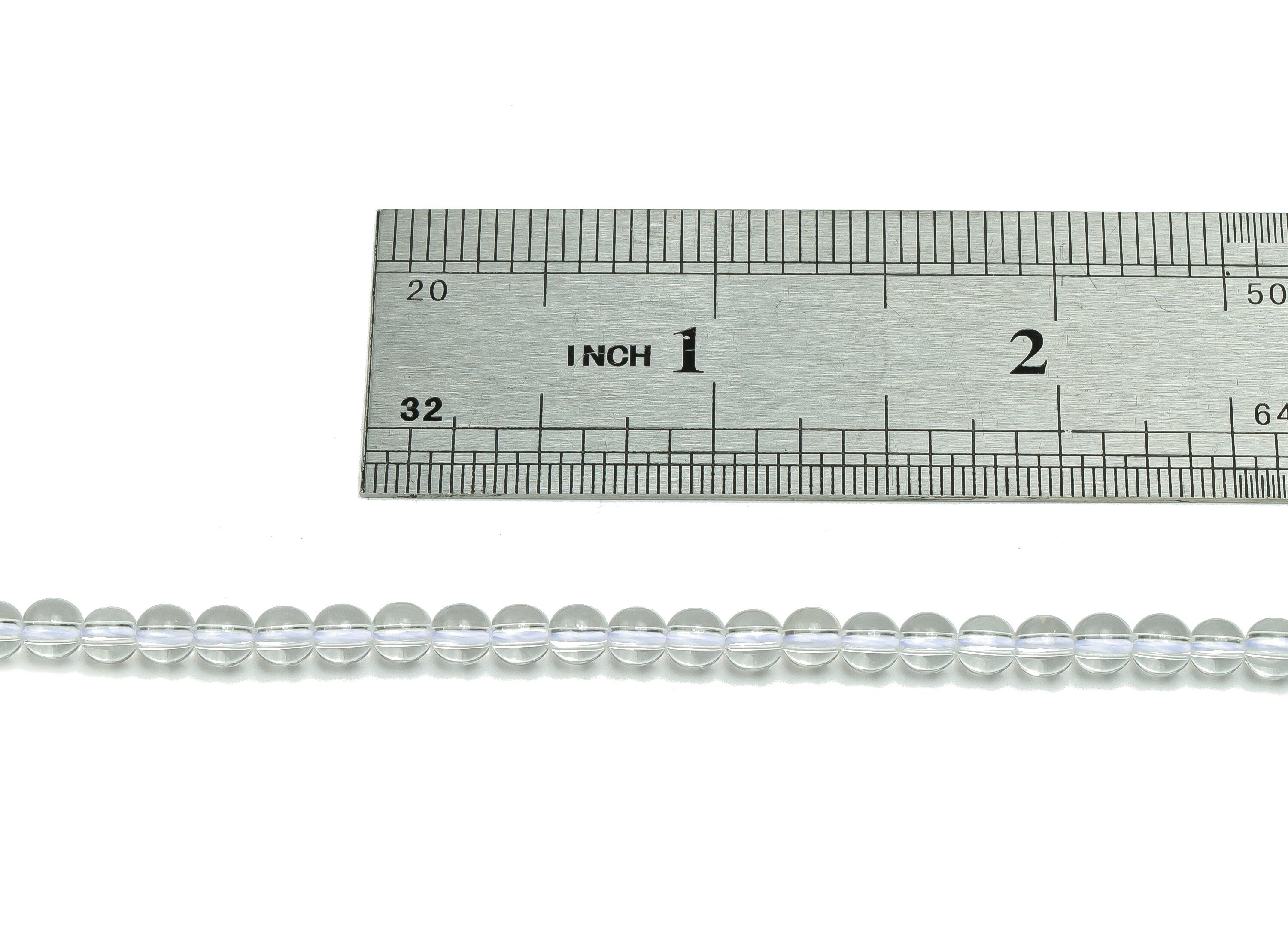 White Crystal Round Beads 4mm - 15.5 inch - Round Gemstone Beads - Natural Stone Beads - 4x4mm - NS1535 - DOMEDBAZAAR