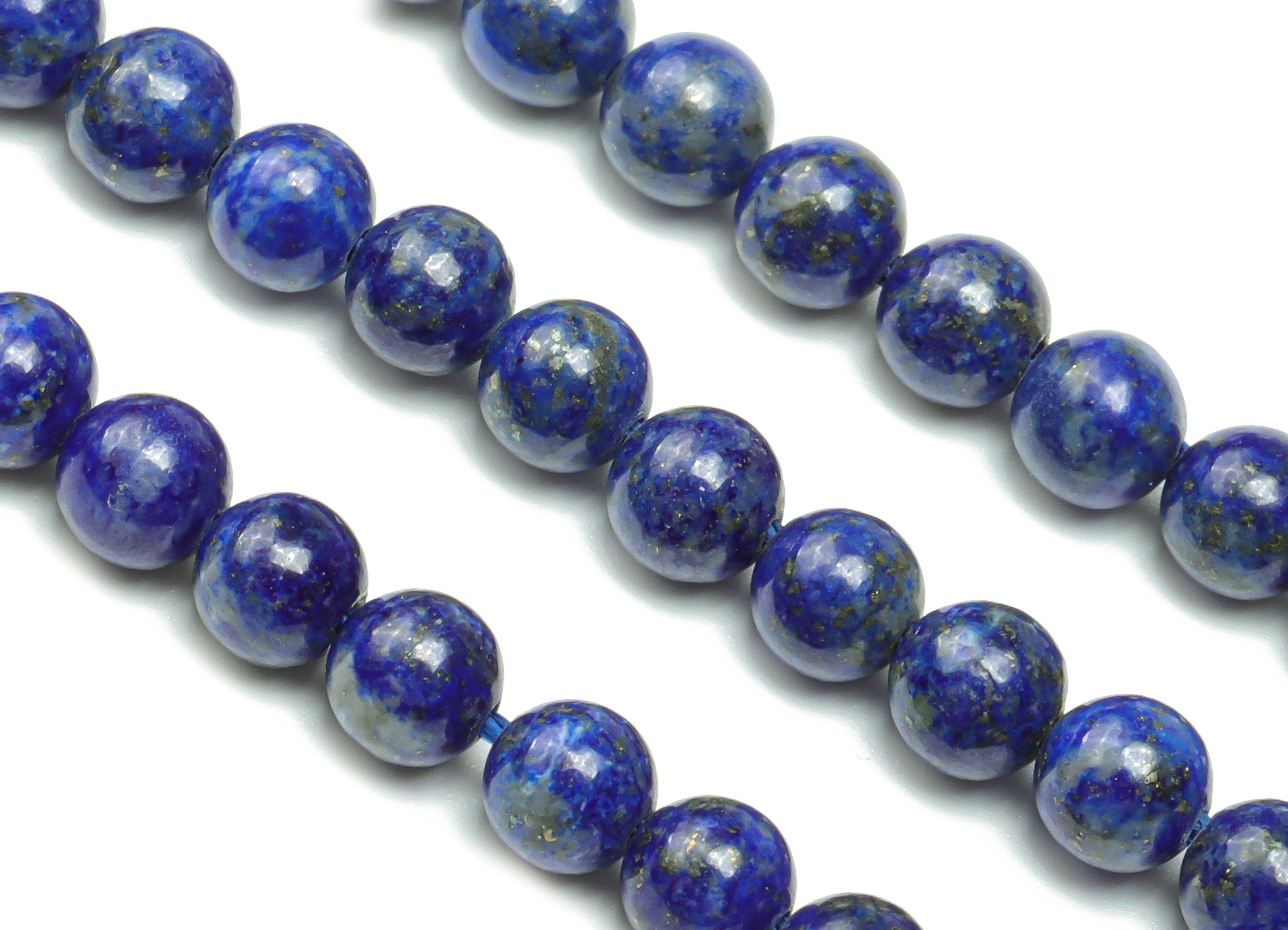 Lapis Lazuli Round Beads 4mm - 15.5 inch - Round Gemstone Beads - Natural Stone Beads - 4x4m - NS1497 - DOMEDBAZAAR