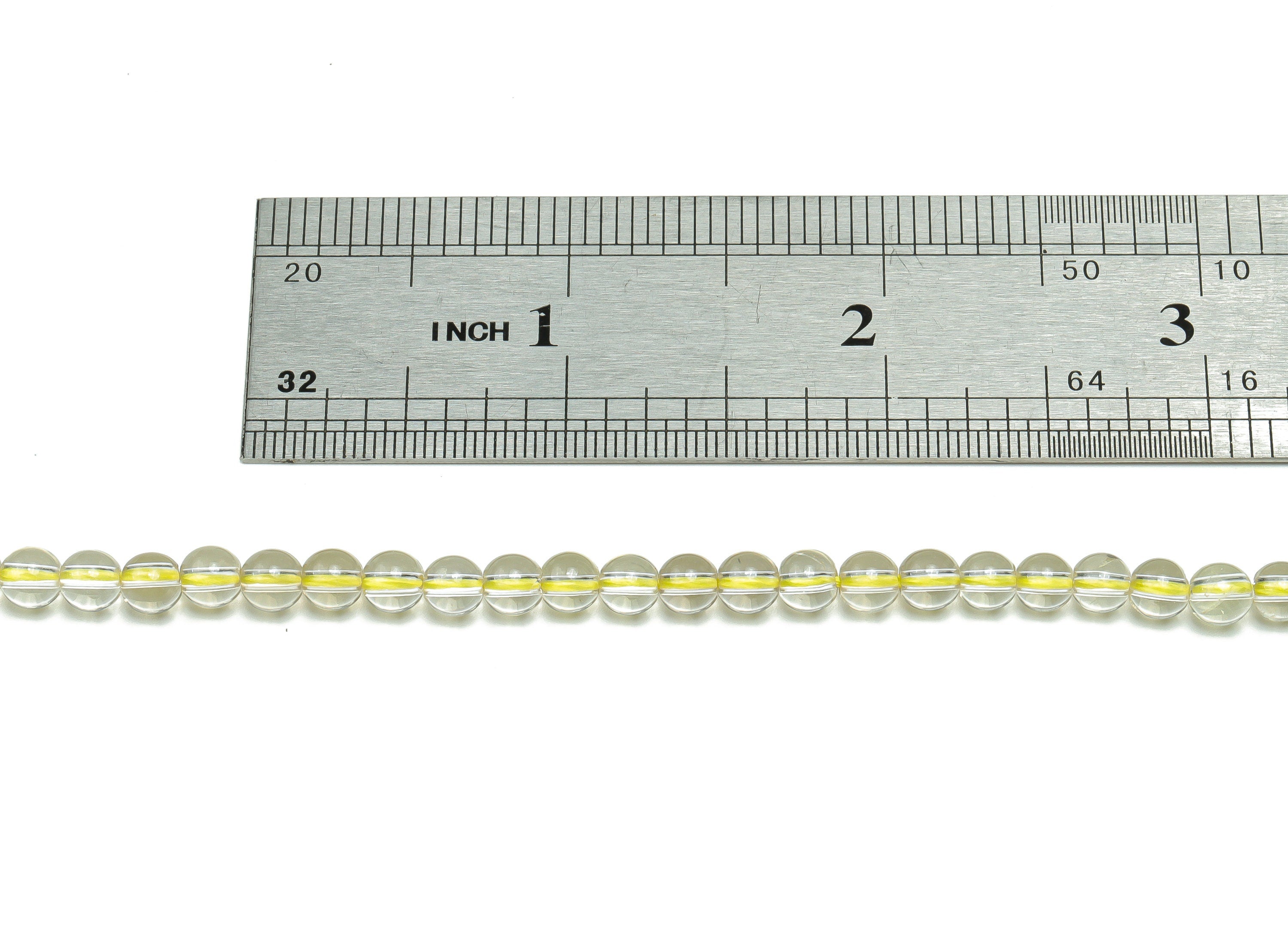 Lemon Crystal Round Beads 5mm - 15.5 inch - Round Gemstone Beads -  Natural Stone Beads - 4x4mm - NS1469 - DOMEDBAZAAR