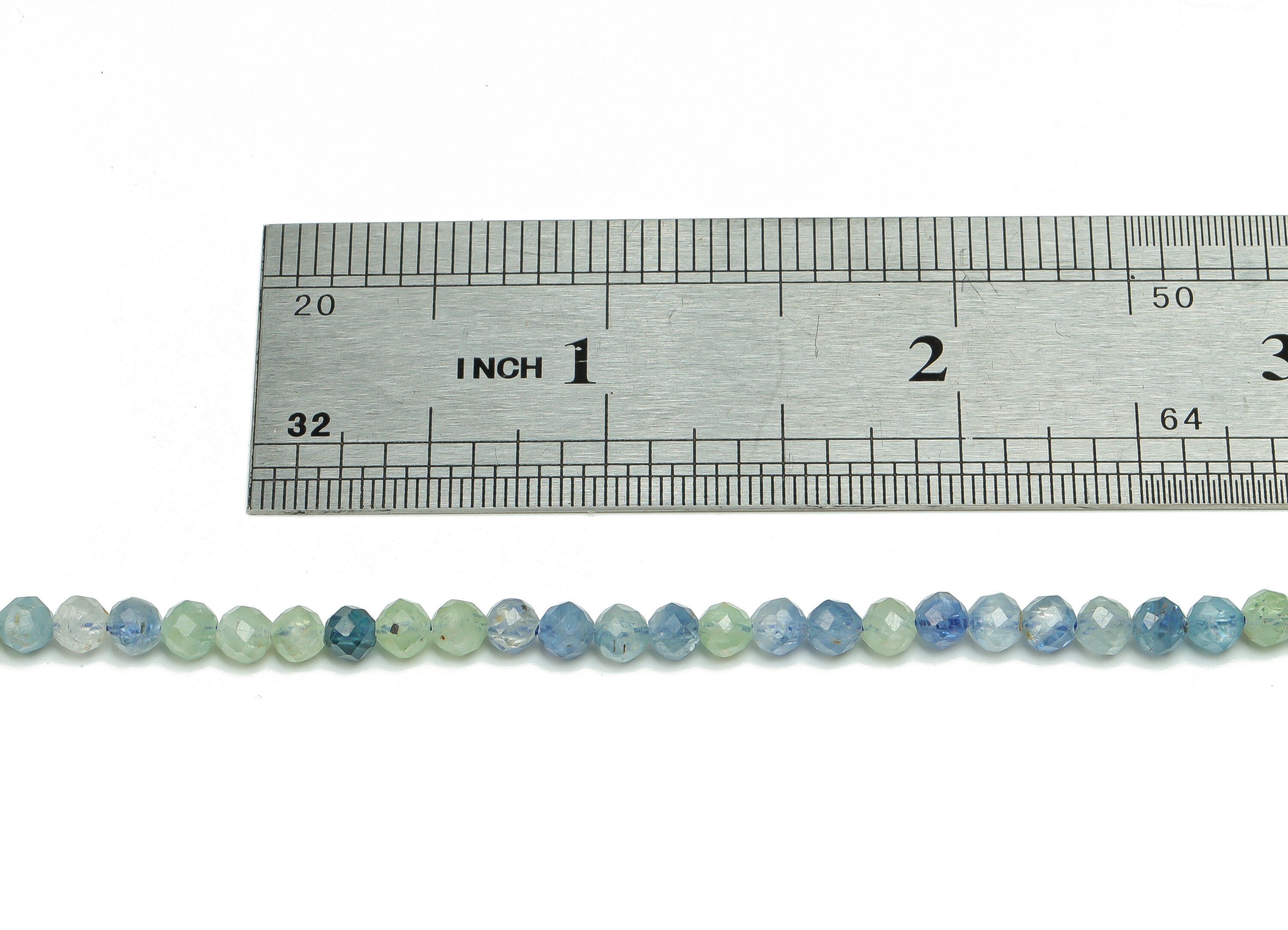 Kyanite Round Beads 4mm - 15.5 inch - Faceted Round Gemstone Beads - Natural Stone Beads - 4x4mm - NS1519 - DOMEDBAZAAR
