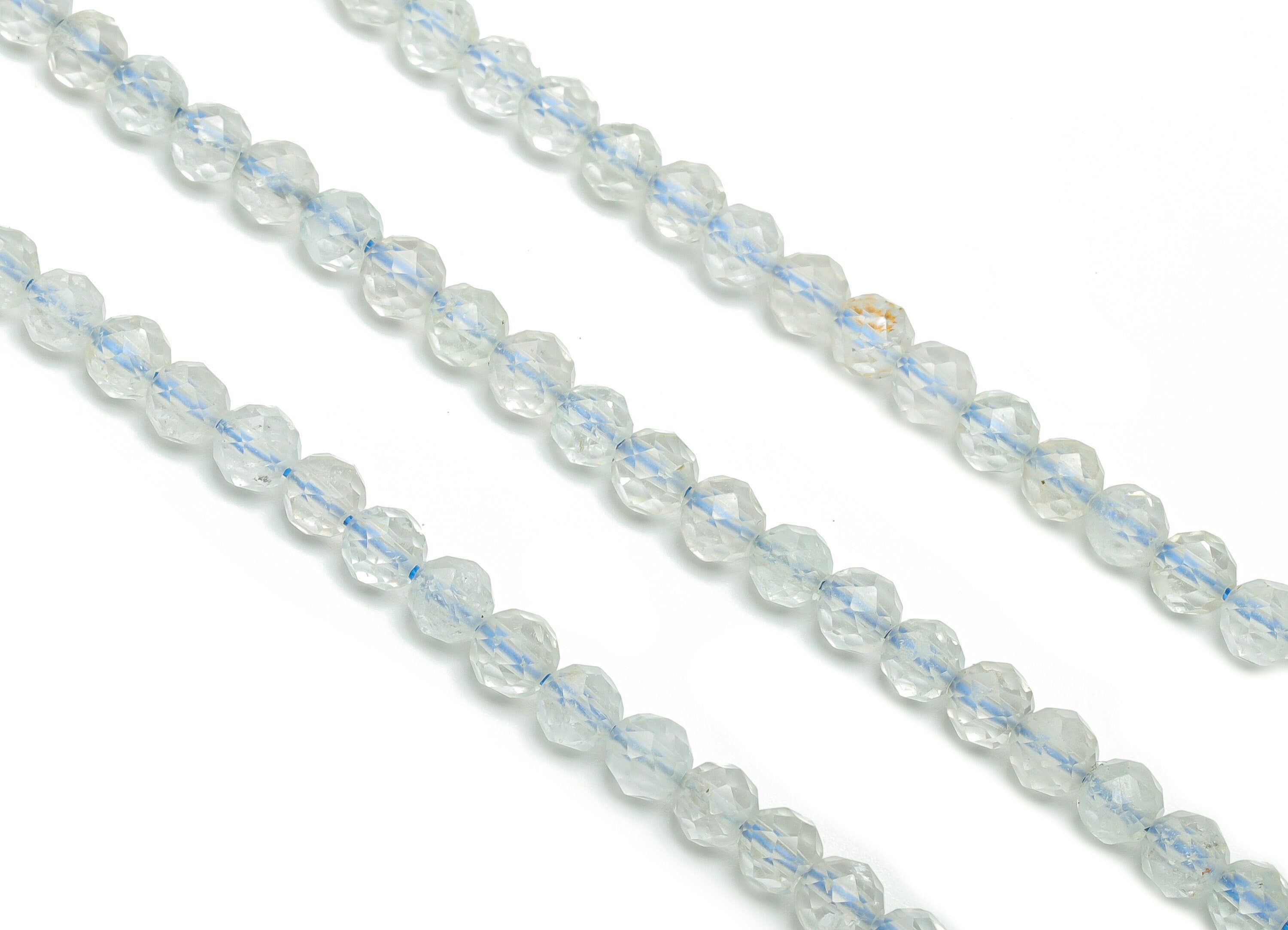 Topaz Stone Round Beads 4mm - 15.5 inch - Faceted Round Gemstone Beads - Natural Stone Beads - 4x4mm - NS1521 - DOMEDBAZAAR