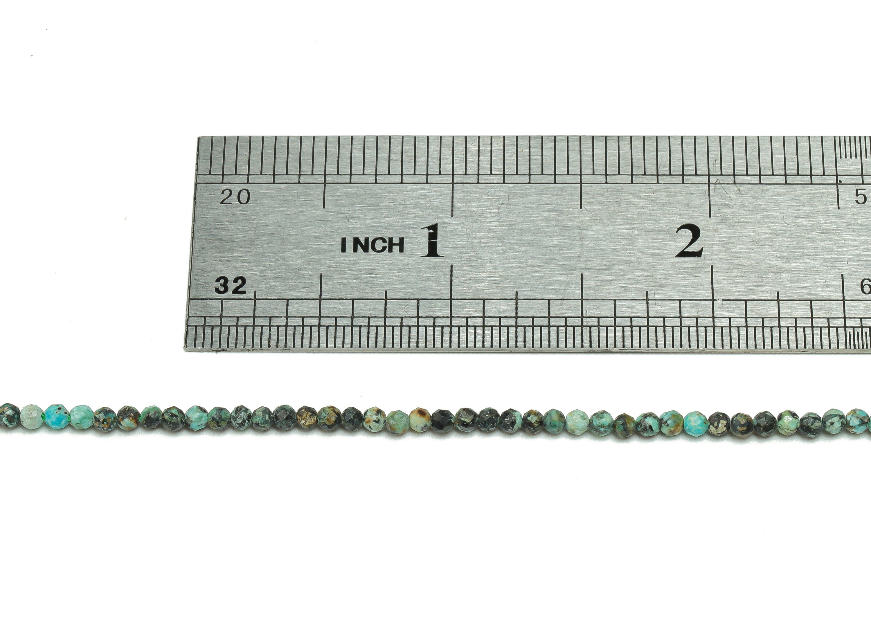 Turquoise Round Beads 2mm - 15.5 inch - Kallaite Faceted Round Gemstone Beads - Natural Stone Beads - 2x2mm - NS1539 - DOMEDBAZAAR