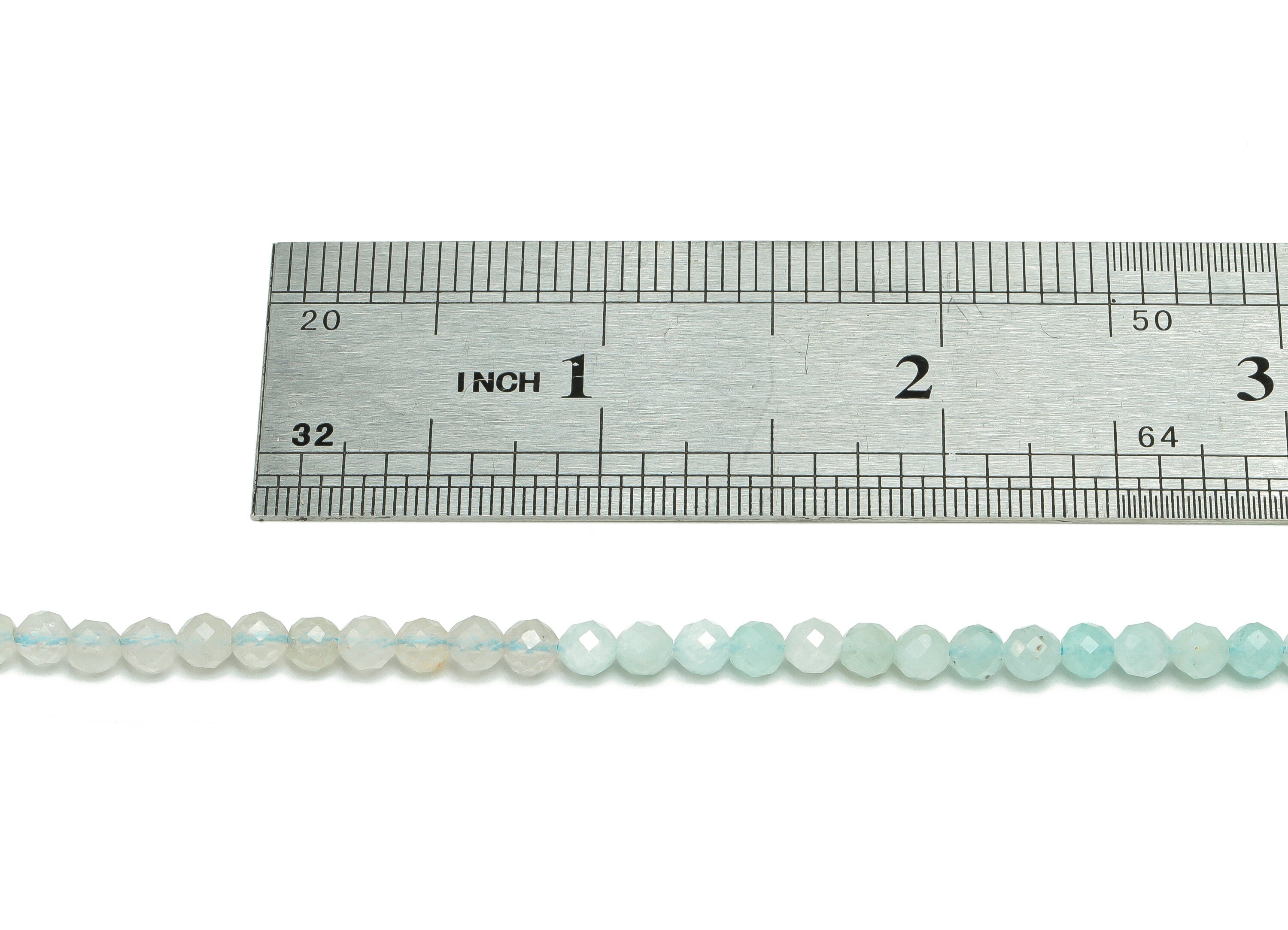Amazonite Round Beads 4mm - 15.5 inch - Faceted Round Gemstone Beads - Natural Stone Beads  - 4x4mm - NS1529 - DOMEDBAZAAR
