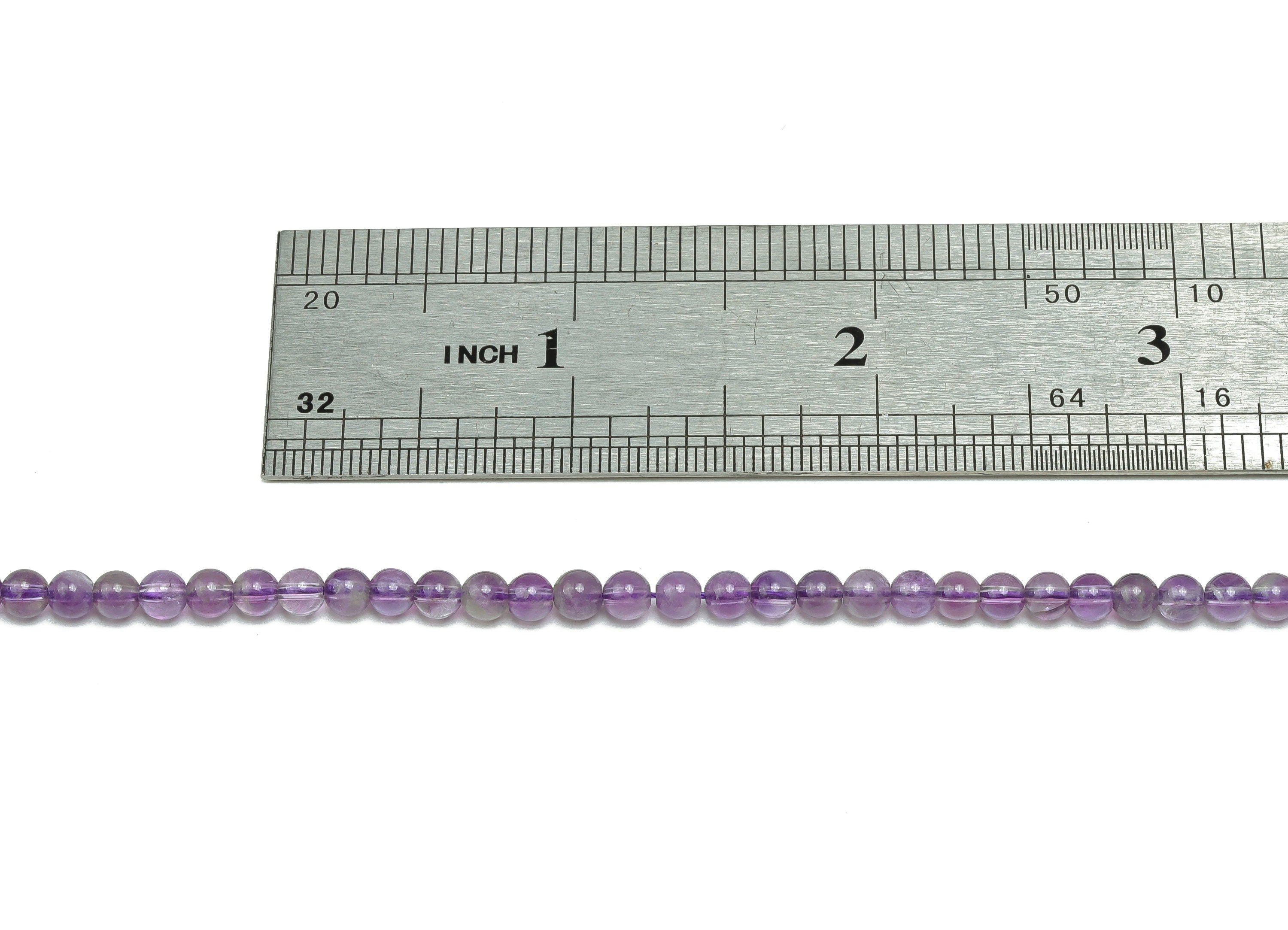 Amethyst Crystal Round Beads 4mm - 15.5 inch - Round Gemstone Beads - Natural Stone Beads - 4x4mm - NS1471 - DOMEDBAZAAR
