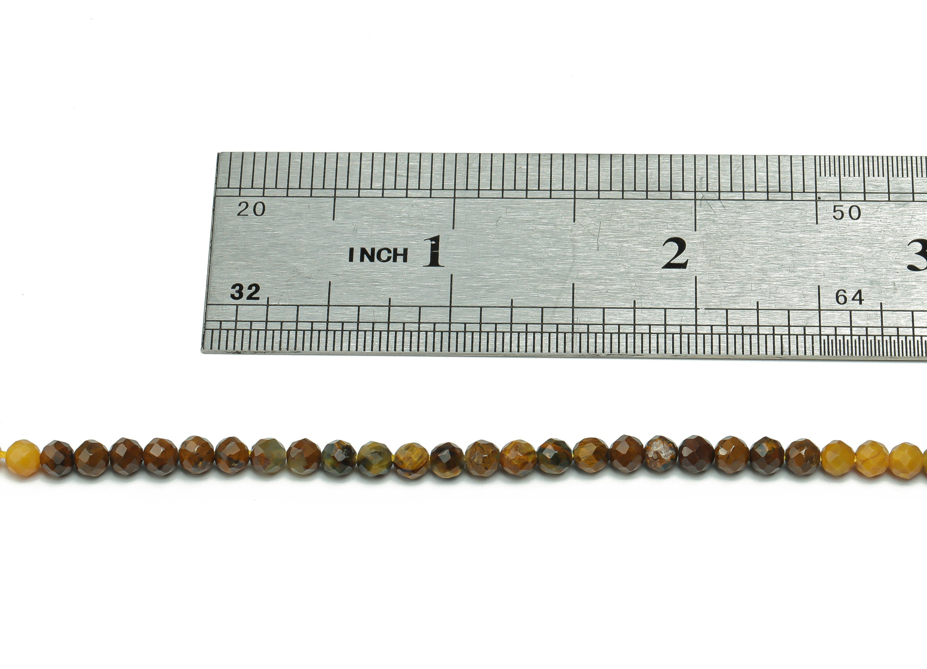 Peter Stone Round Beads 4mm - 15.5 inch - Faceted Round Gemstone Beads - Natural Stone Beads  - 4x4mm - NS1506 - DOMEDBAZAAR
